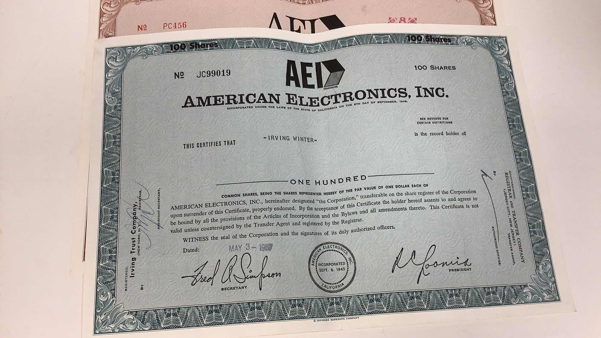 Photo 5 of 6 VINTAGE ASSORTED COMPANIES SHARES