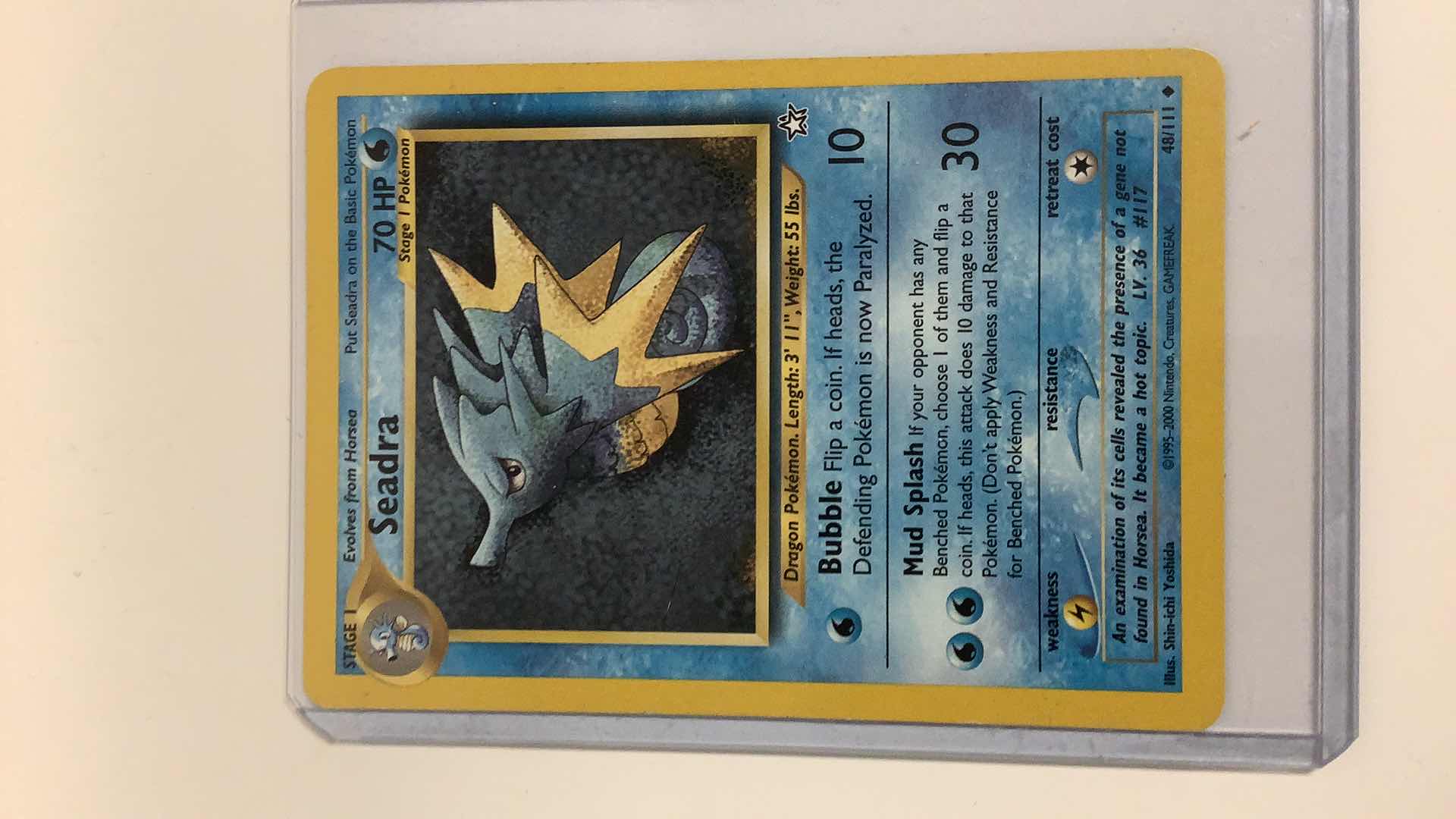 Photo 1 of 1995 SEADRA POKÉMON CARD