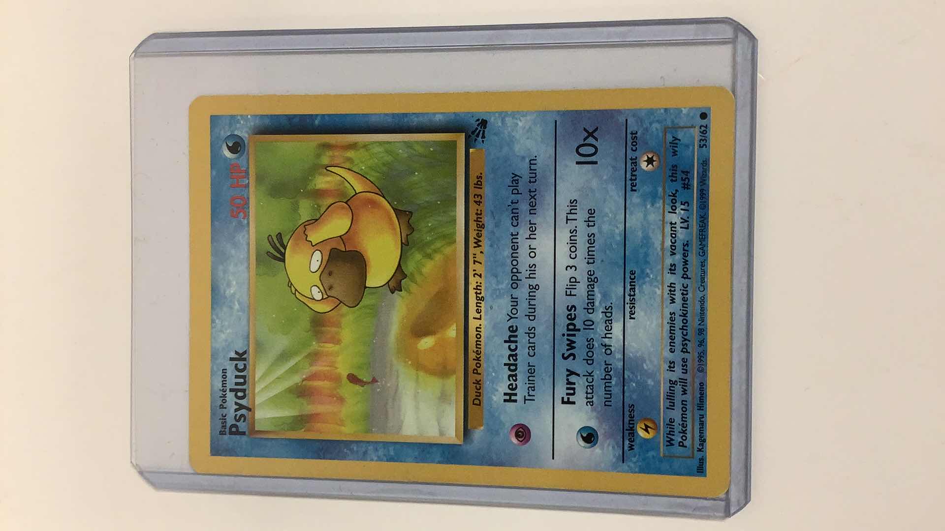 Photo 1 of 1995 PSYDUCK POKÉMON CARD