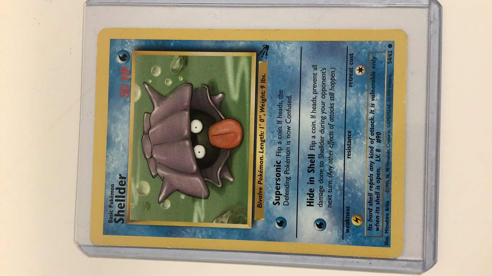 Photo 1 of 1995 SHELLDER POKÉMON CARD
