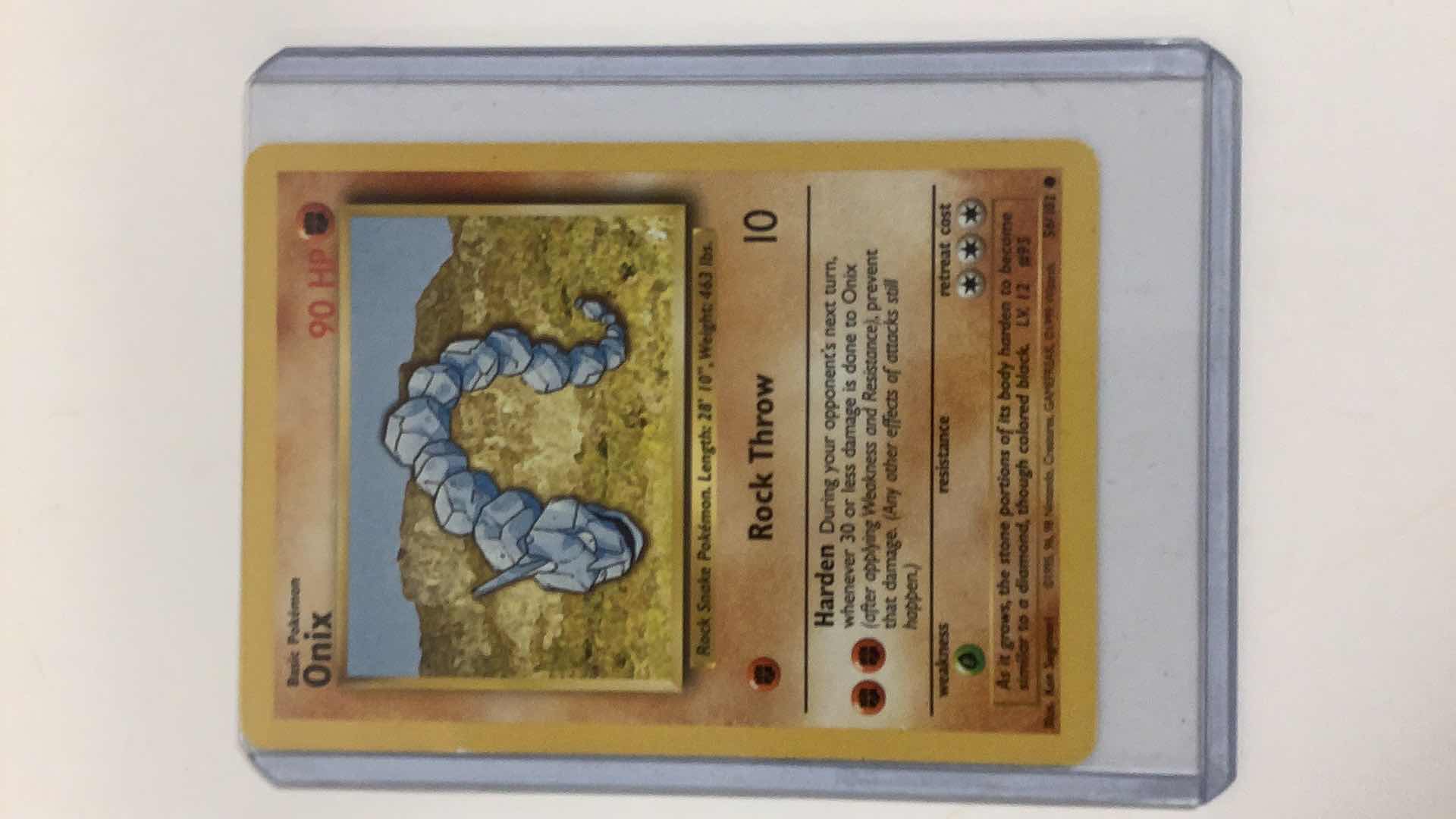 Photo 1 of 1995 ONIX POKÉMON CARD