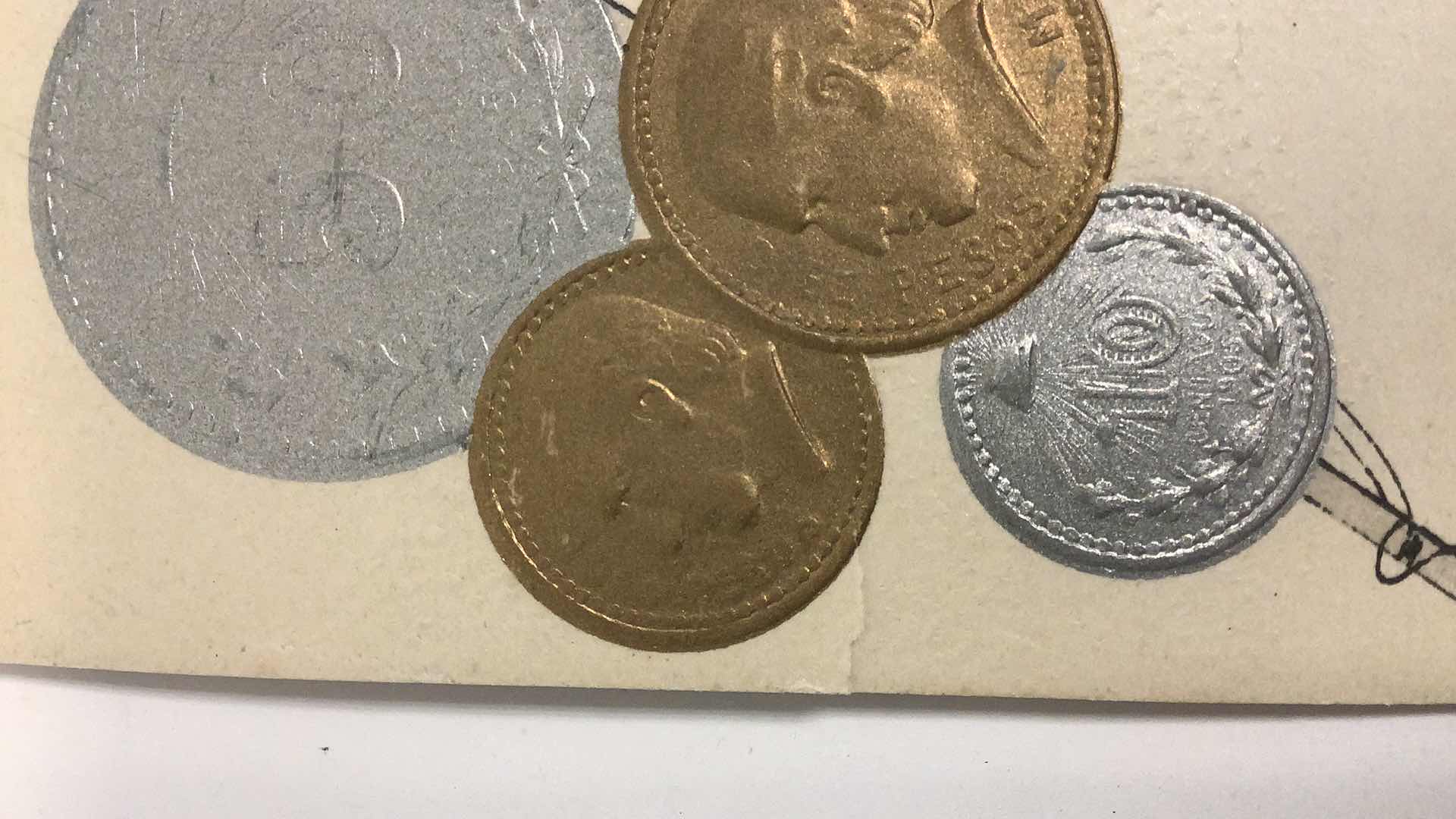 Photo 2 of 2 MEXICO COINS MONEZ VINTAGE POST CARDS
