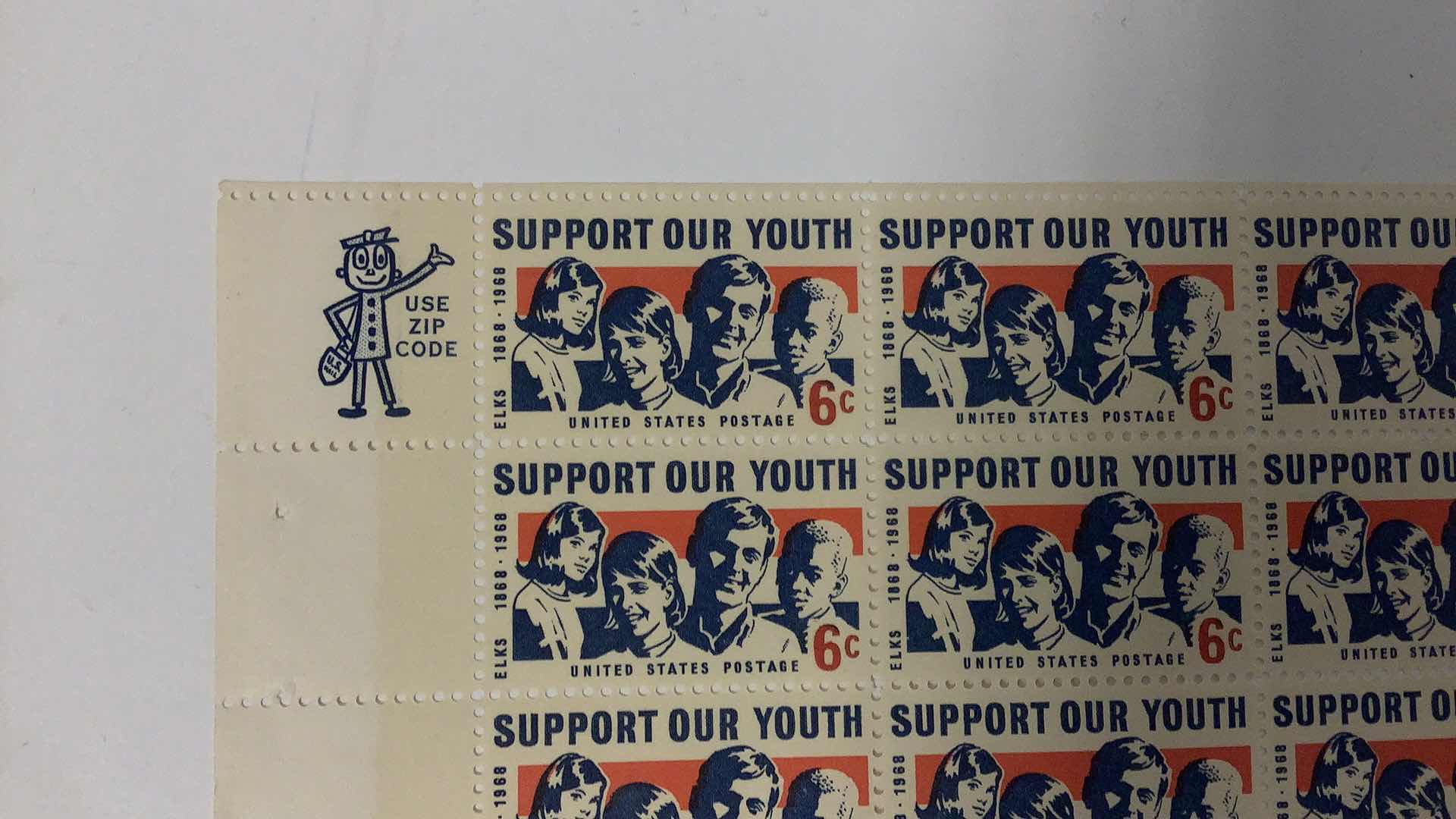 Photo 1 of 1968 SUPPORT OUR YOUTH STAMPS