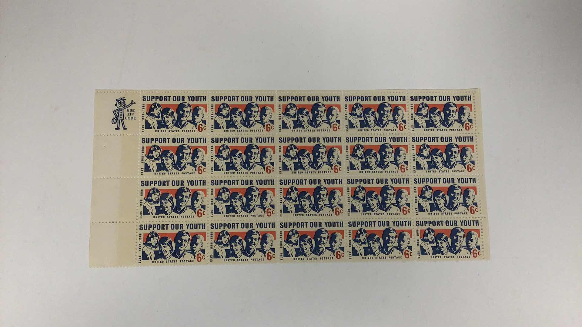 Photo 1 of 1968 SUPPORT OUR YOUTH STAMPS