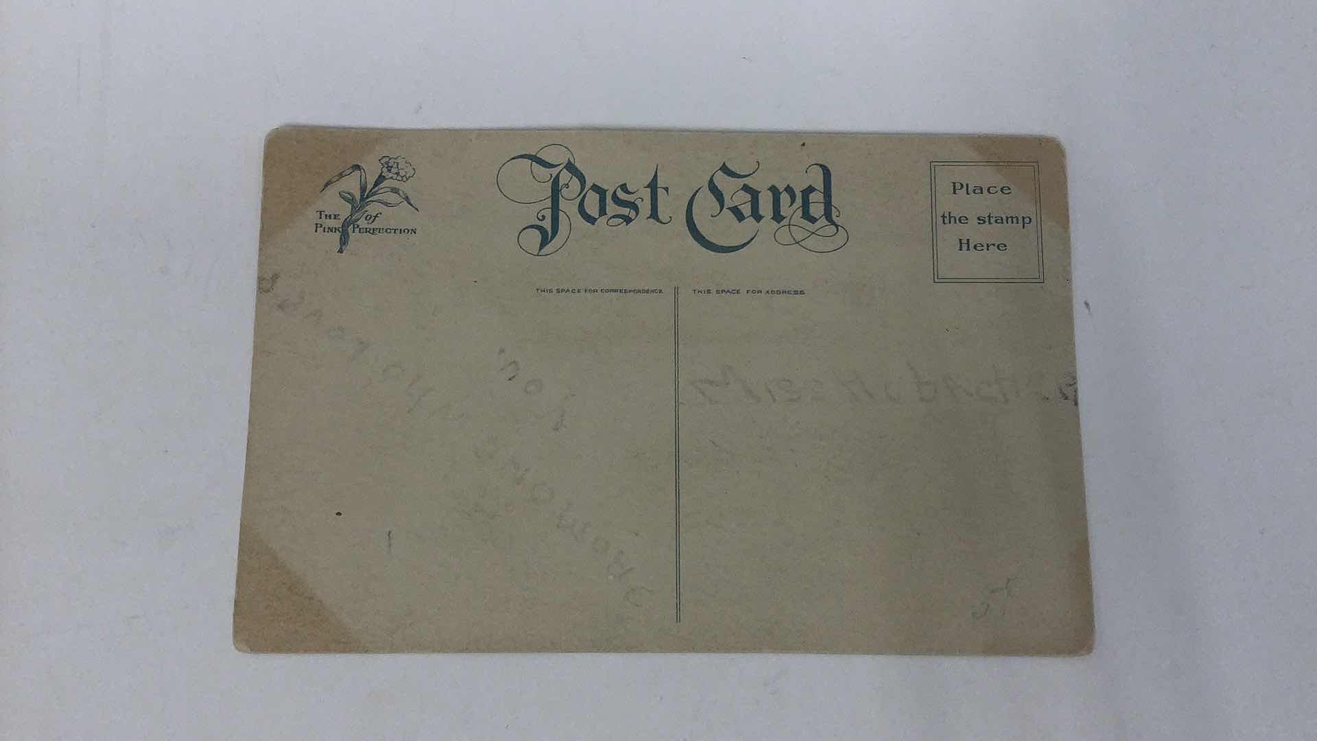 Photo 1 of 1914 KEMBLE MARRIAGE LICENSE COUPLE POSTCARD