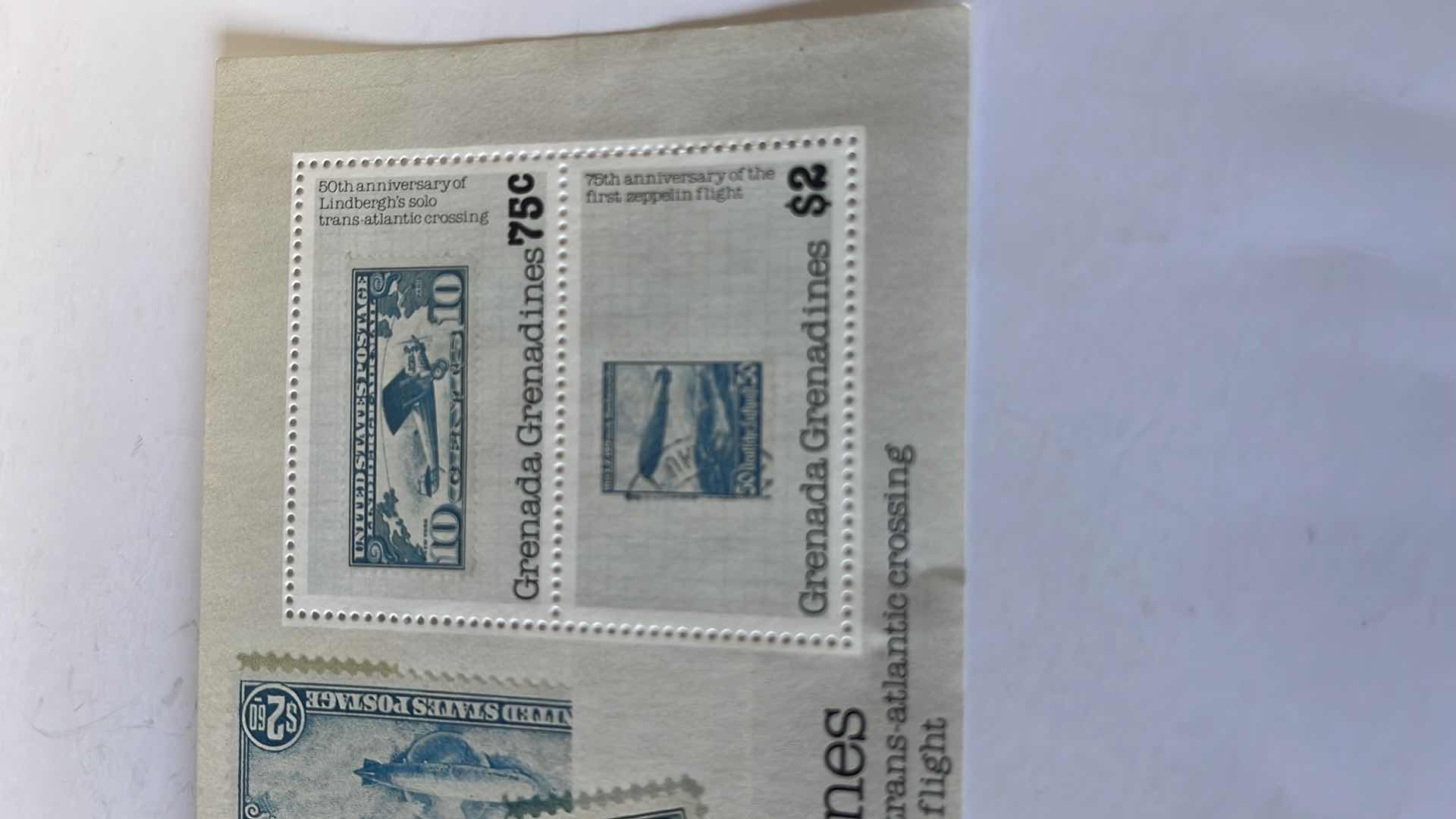 Photo 1 of GRENADA GRENADINES 1978 50TH AND 75TH ANNIVERSARY BLOCK OF 2 STAMPS