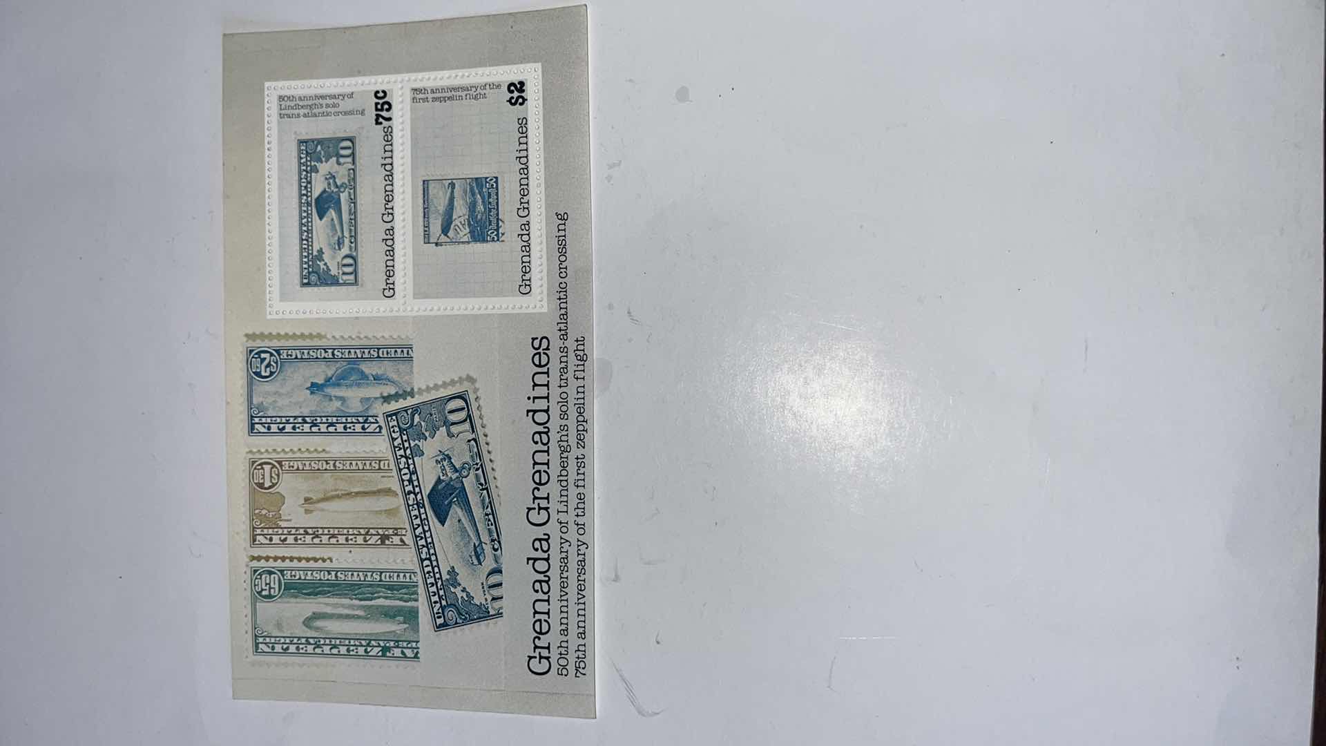 Photo 1 of GRENADA GRENADINES 1978 50TH AND 75TH ANNIVERSARY BLOCK OF 2 STAMPS
