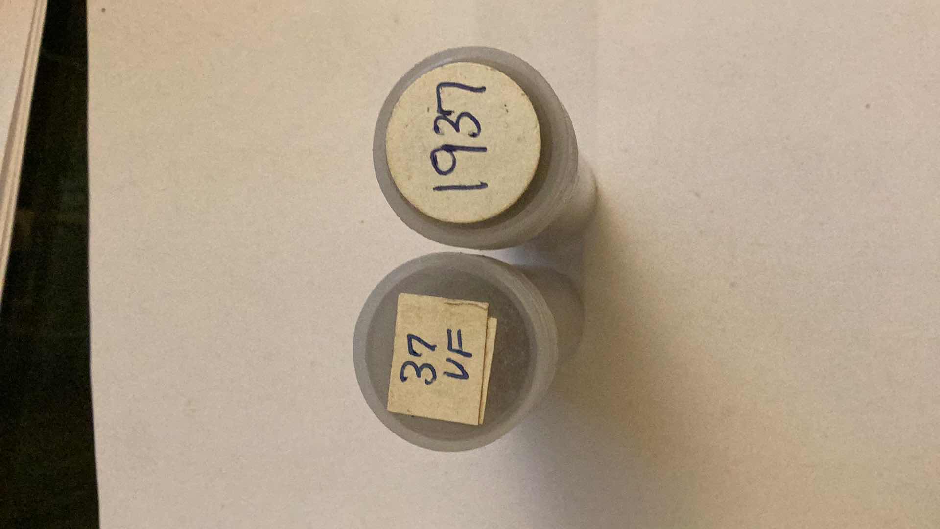 Photo 1 of 2 ROLLS OF UNITED STATES PENNIES 1937 VERY FINE