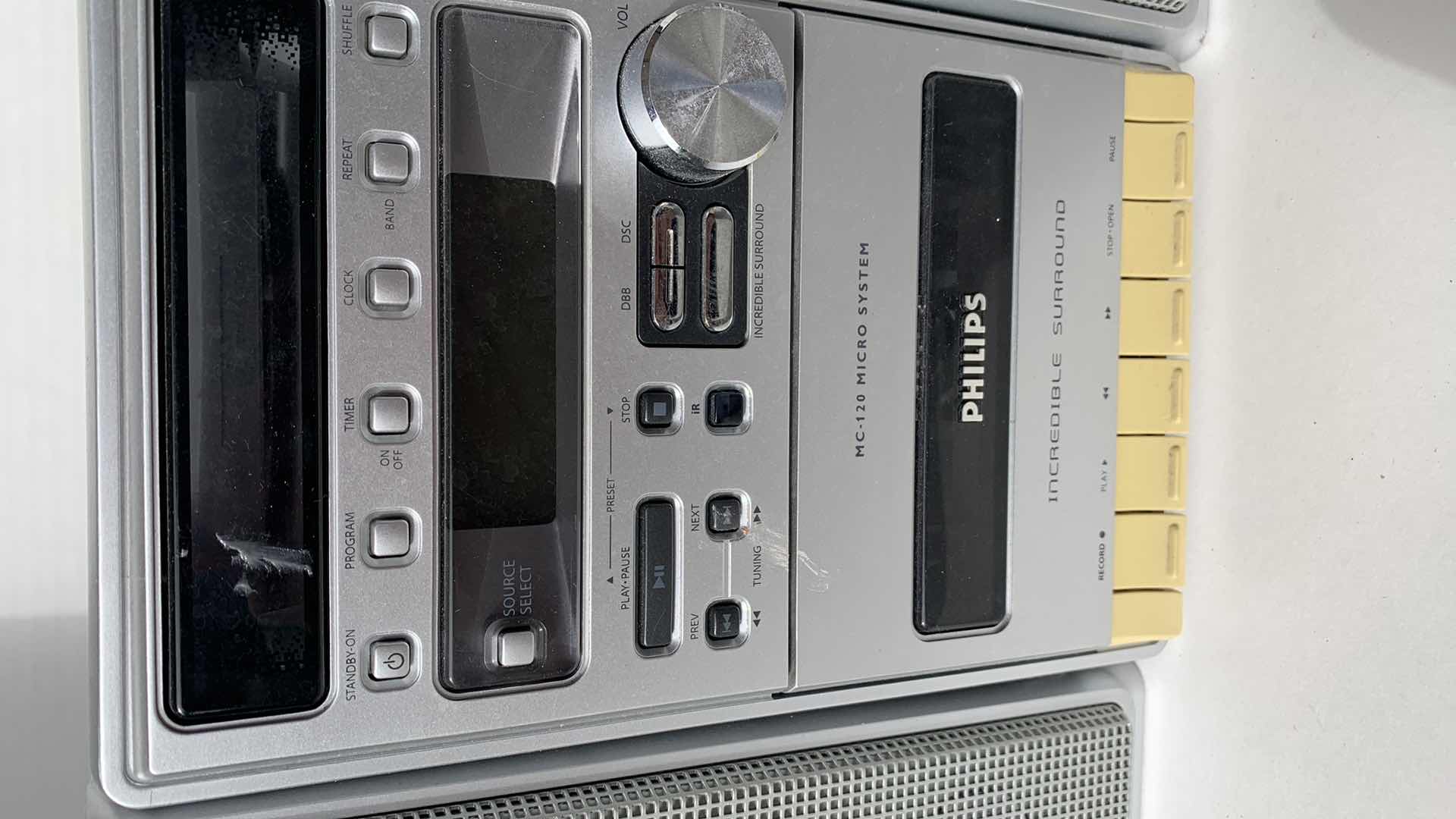 Photo 1 of PHILIPS CD/CASSETTE PLAYER SURROUND SOUND MC-120/37