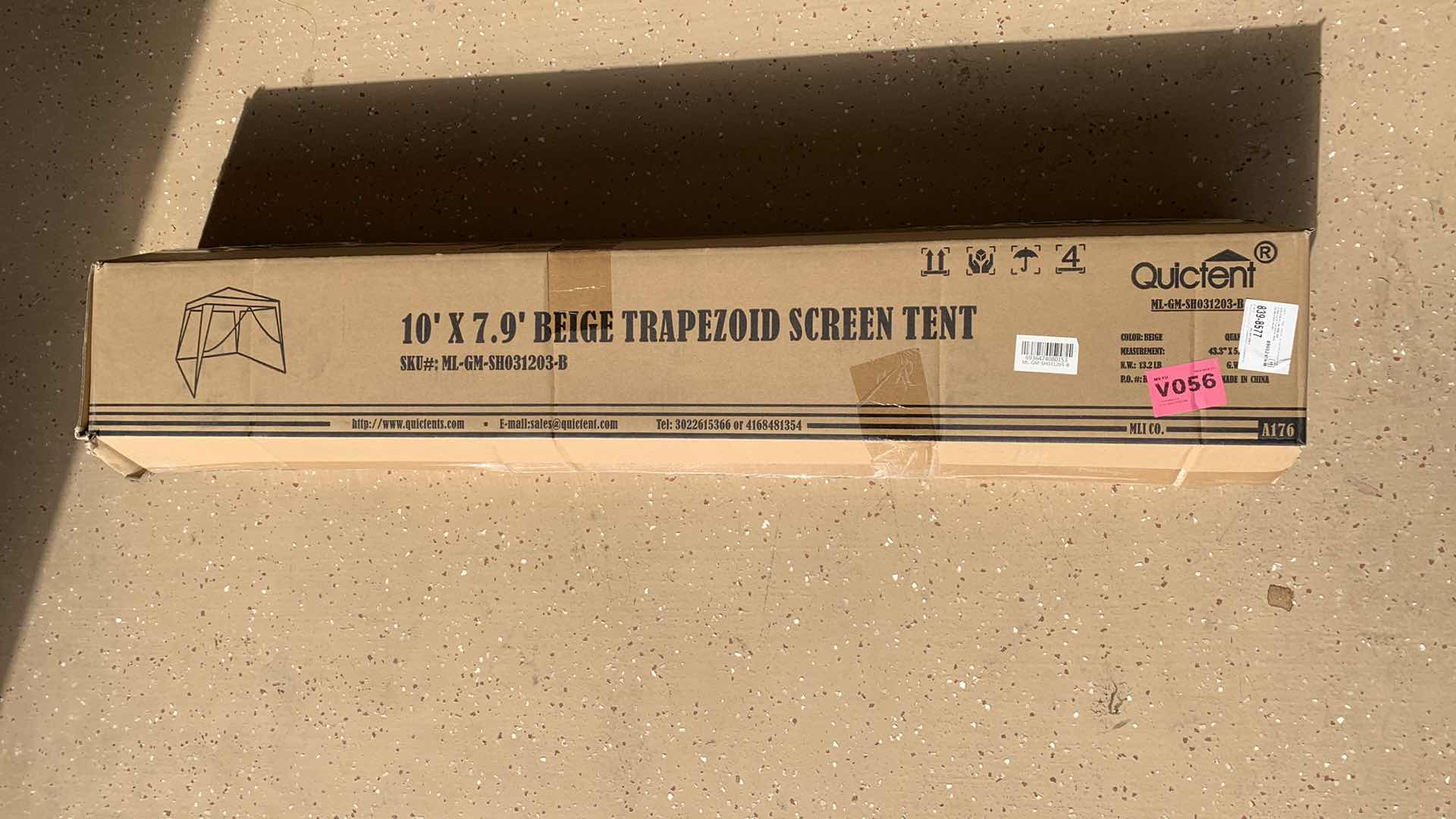 Photo 1 of QUICTENT 10 FOOT X 7'9" BEIGE TRAPIZOID SCREEN TENT