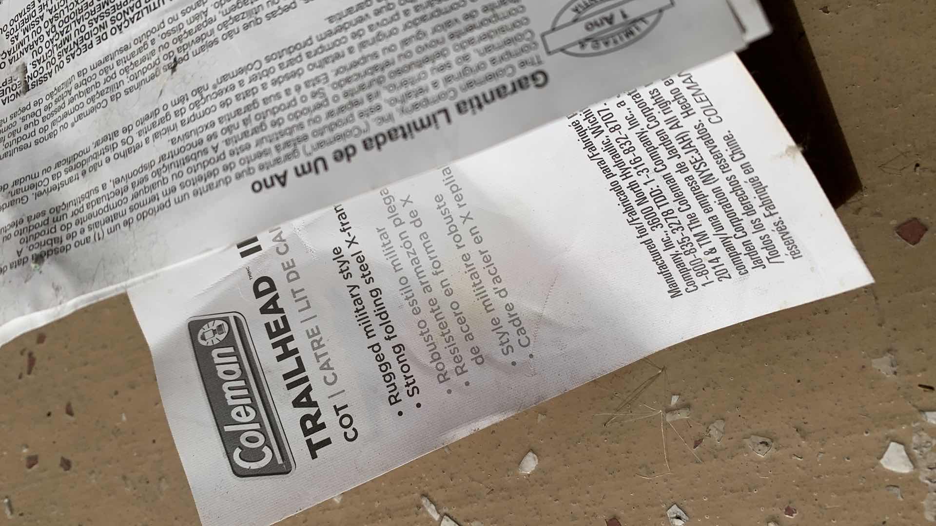 Photo 1 of COLEMAN TRAILHEAD II COT