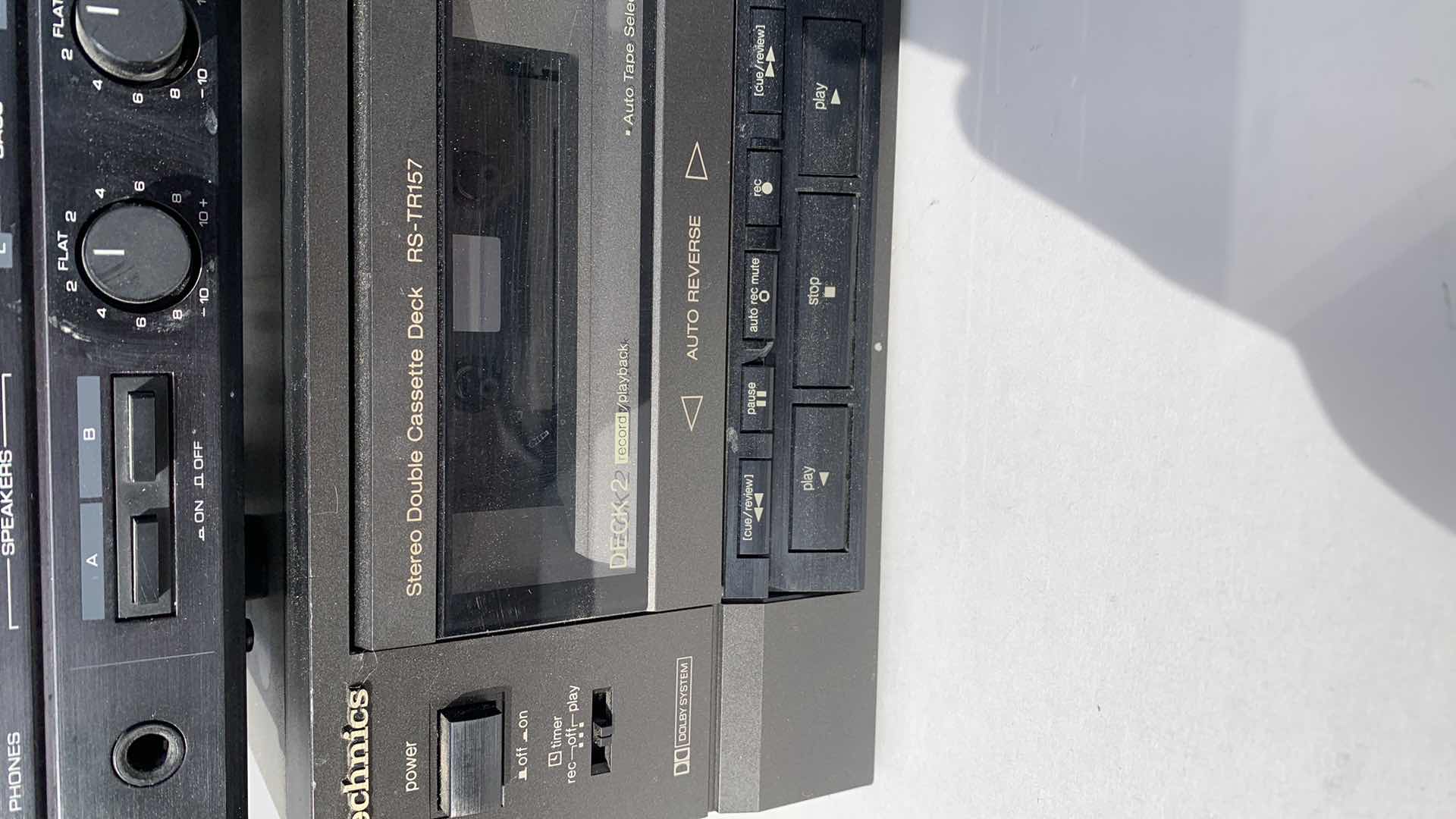 Photo 1 of KENWOOD STEREO AMPLIFIER KR-A46 AND TECHNICS DUAL CASSETTE DECK RS-TR157