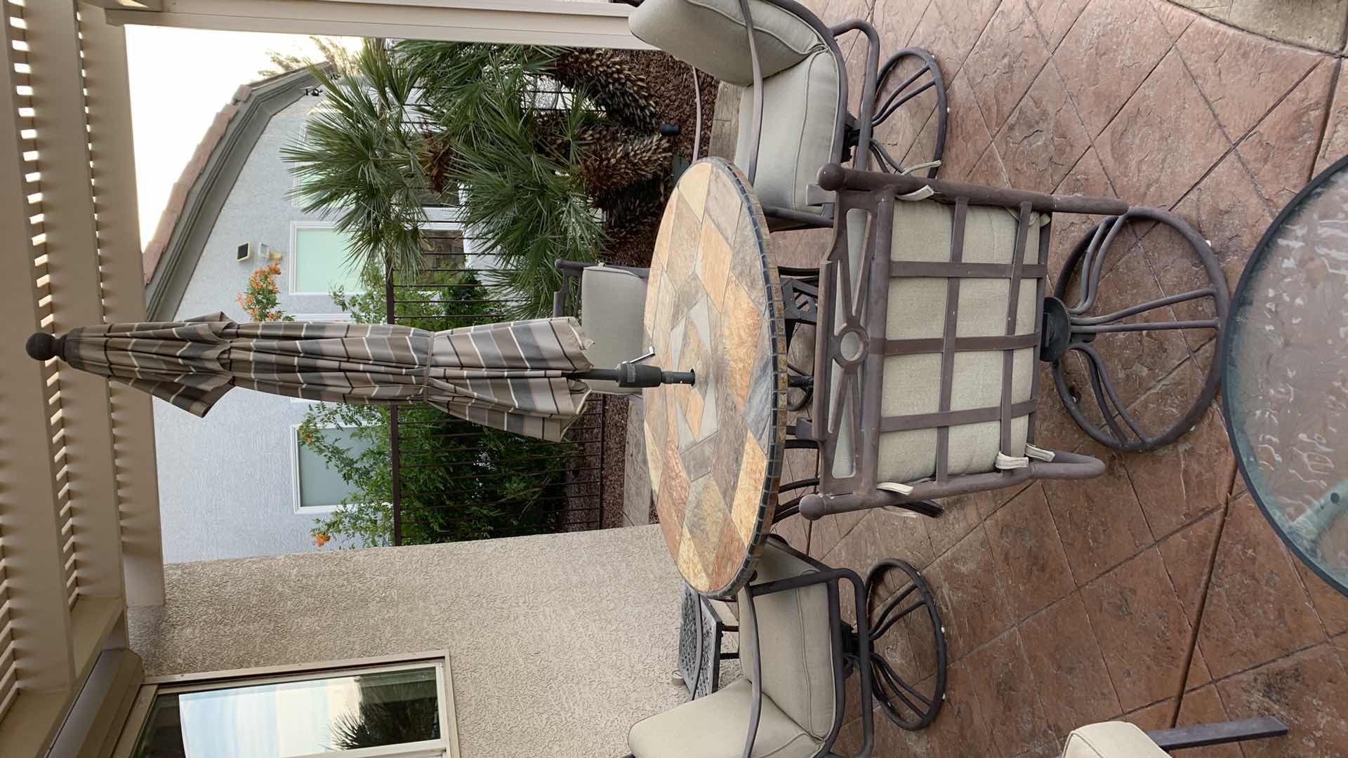 Photo 1 of SLATE PATIO TABLE 54" WIDE