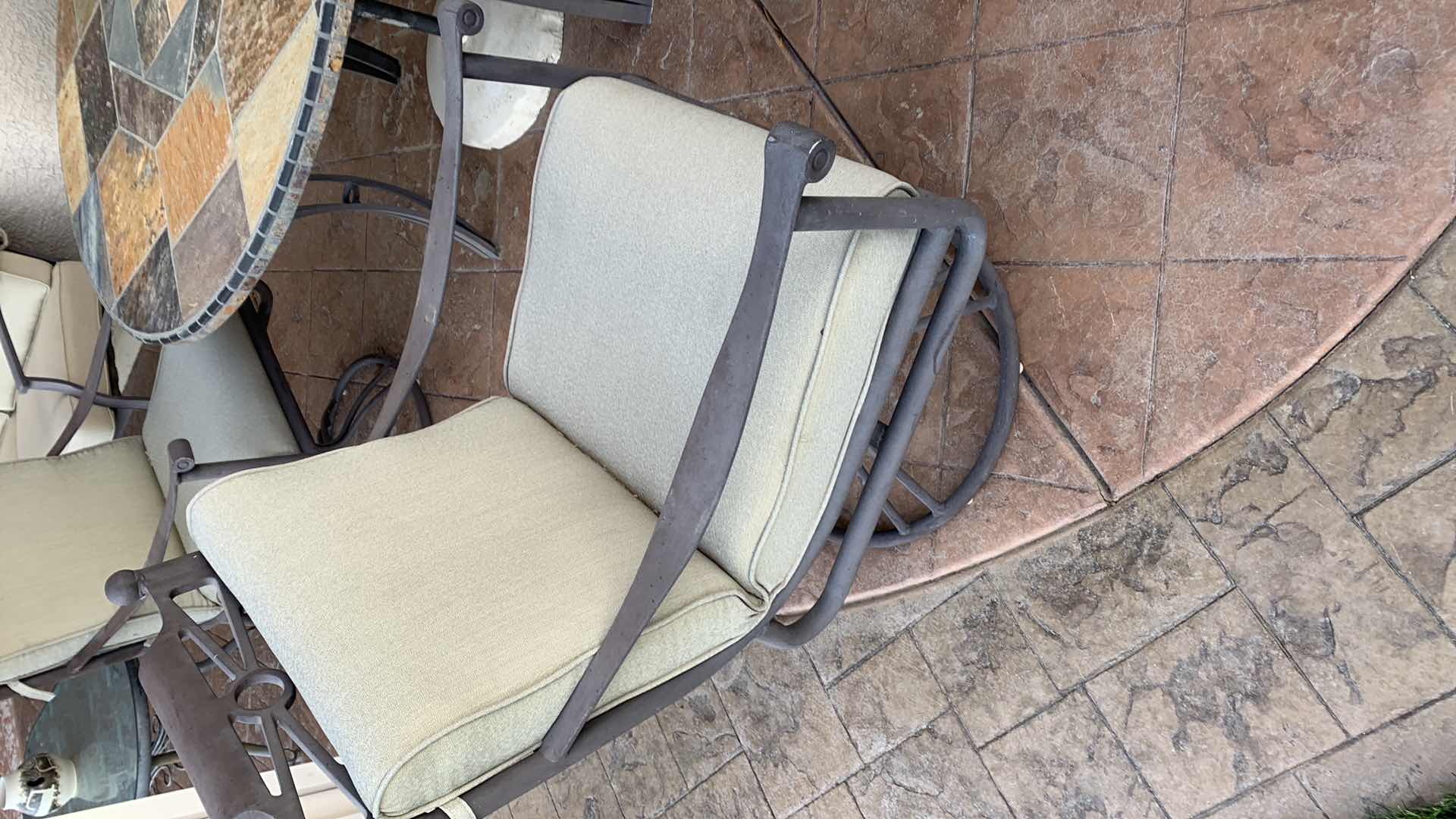 Photo 1 of SLATE PATIO TABLE 54" WIDE