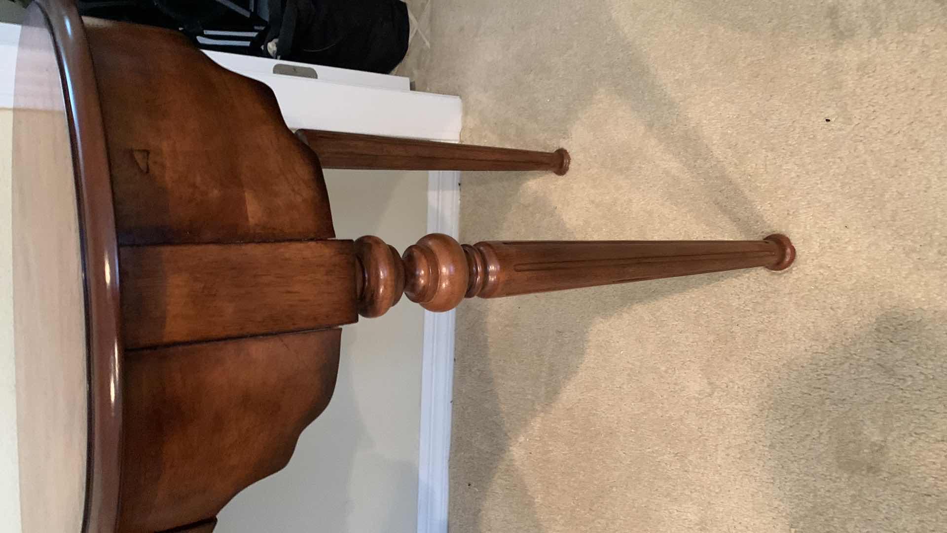 Photo 1 of WOODEN MAHOGANY HALF DESK 47” X 28” H 30”