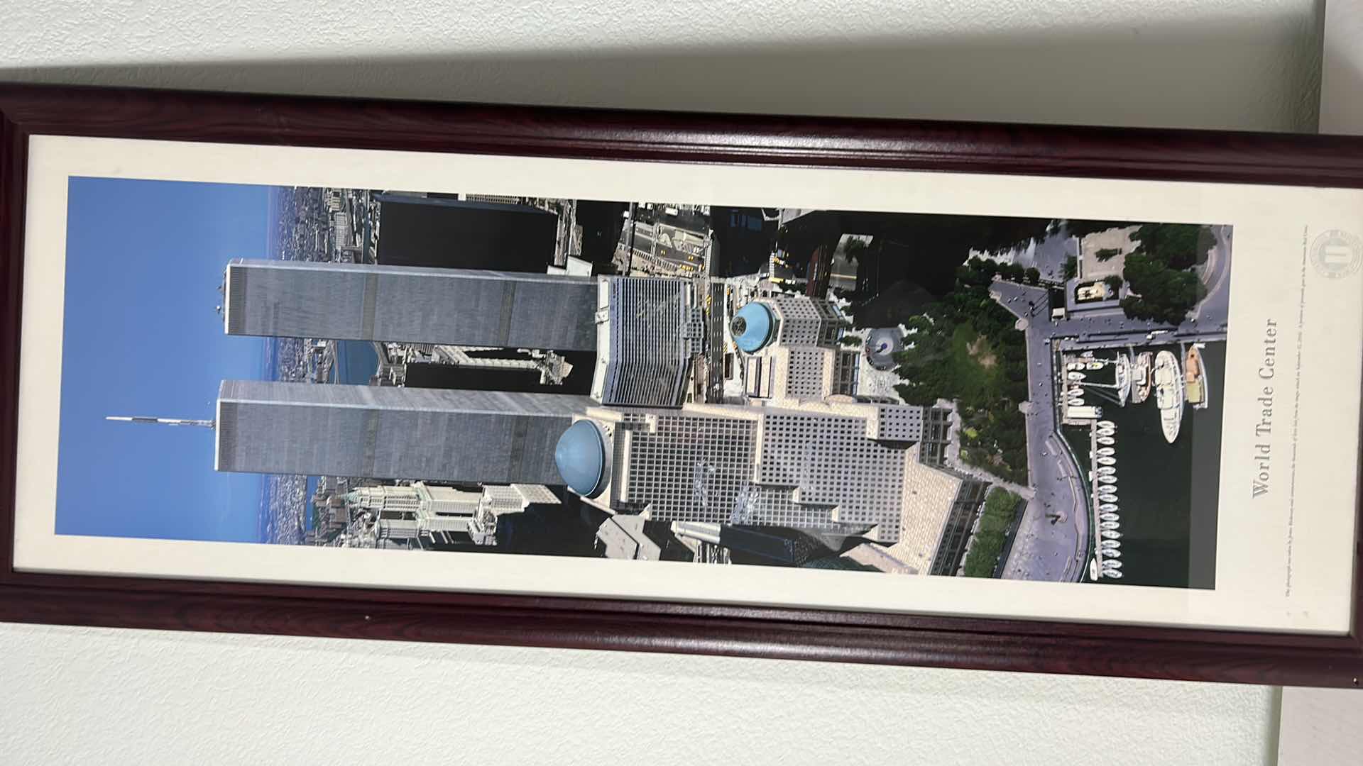 Photo 2 of WORLD TRADE CENTER ARTWORK- COMMEMORATIVE PHOTO FRAMED 16” x 43
