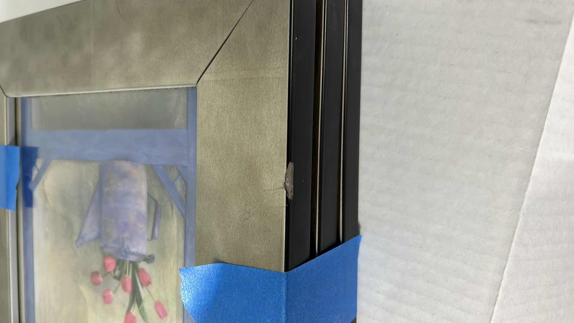 Photo 1 of 3 FLORAL SQUARE FRAMED ARTWORK 12“ x 12“