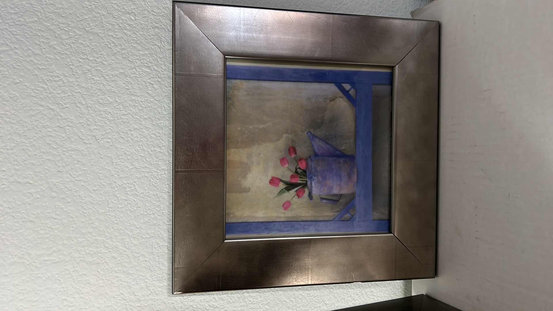 Photo 1 of 3 FLORAL SQUARE FRAMED ARTWORK 12“ x 12“