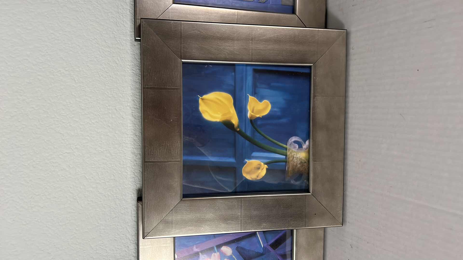 Photo 1 of 3 FLORAL SQUARE FRAMED ARTWORK 12“ x 12“