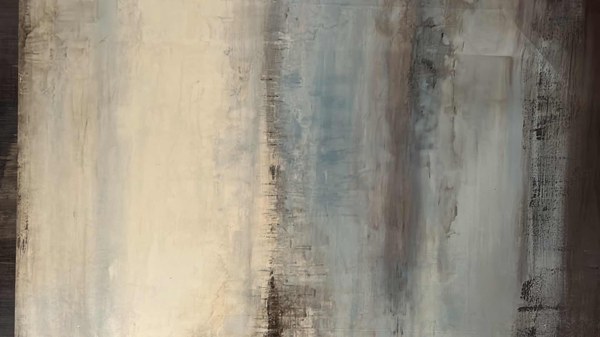 Photo 1 of STRETCHED CANVAS, SHADES OF BLUE UNFRAMED ARTWORK 42“ x 62“