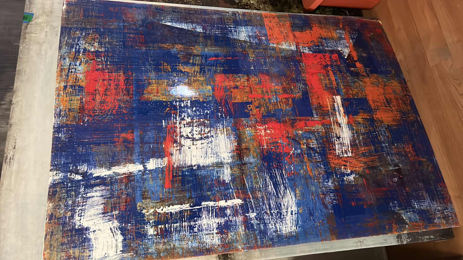 Photo 2 of ABSTRACT POSTER BOARD ARTWORK UNFRAMED 39 1/2” x 57”