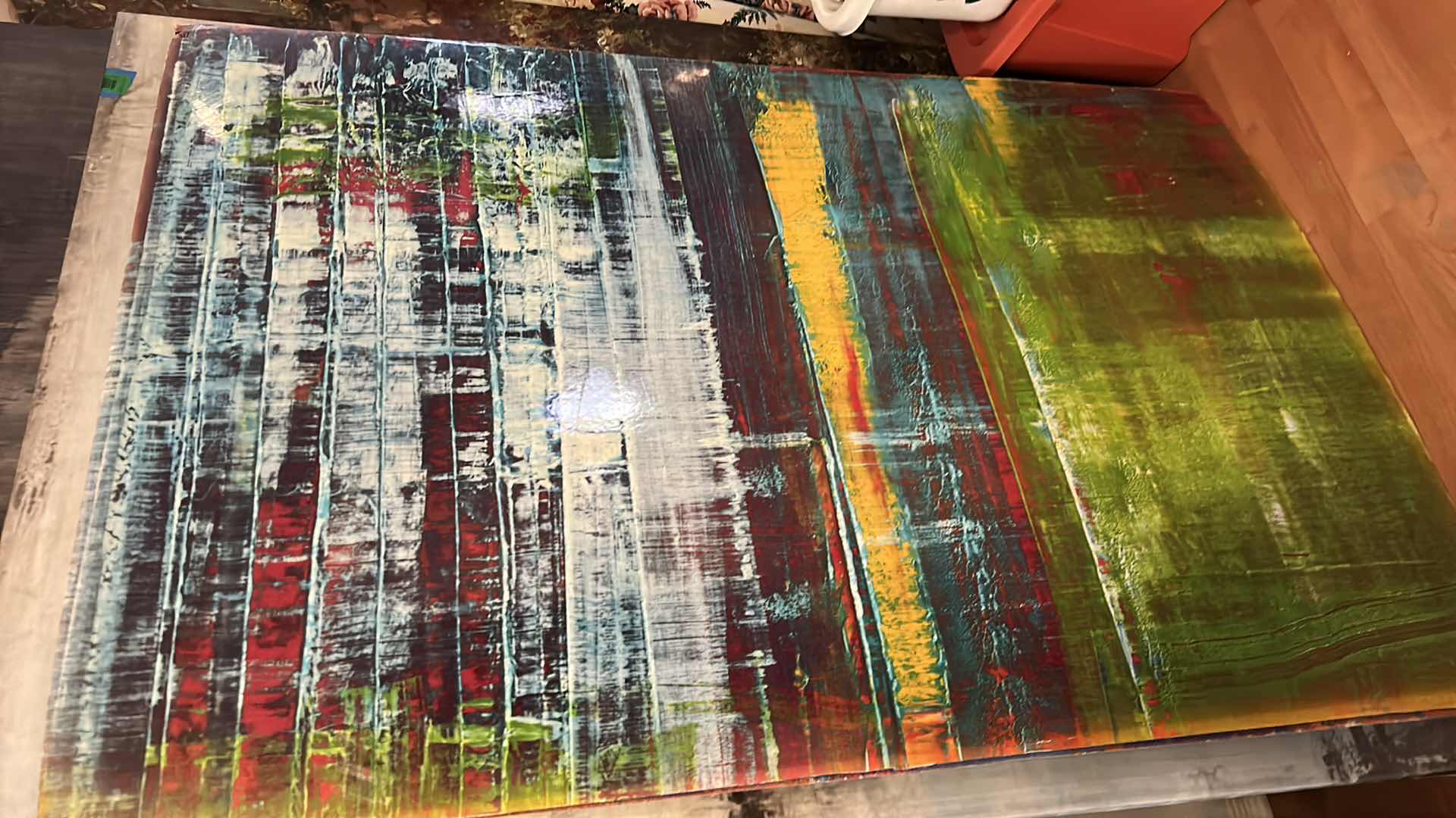 Photo 2 of ABSTRACT POSTER BOARD ARTWORK UNFRAMED 39 1/2” x 61”