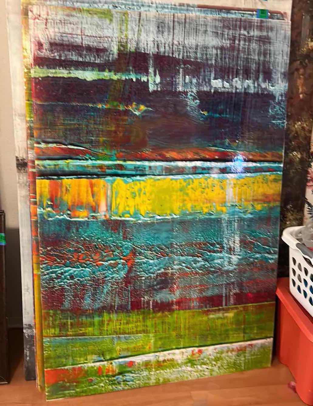 Photo 4 of ABSTRACT POSTER BOARD ARTWORK UNFRAMED 39 1/2” x 57”