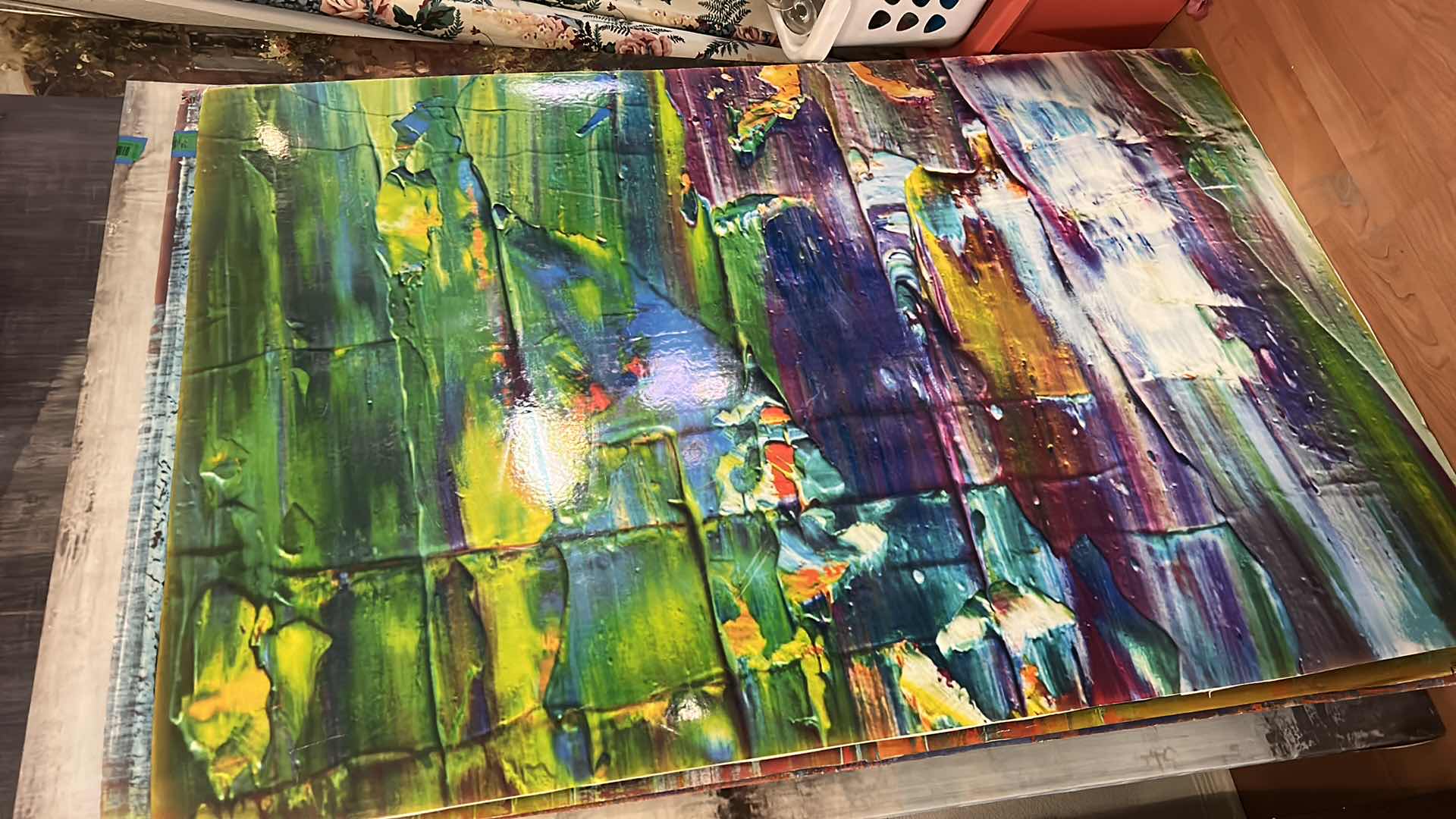 Photo 1 of ABSTRACT POSTER BOARD ARTWORK UNFRAMED 39 1/2” x 57”