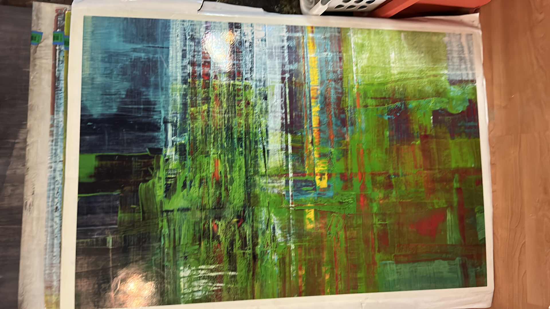 Photo 2 of ABSTRACT POSTER BOARD ARTWORK UNFRAMED 39 1/2” x 57”