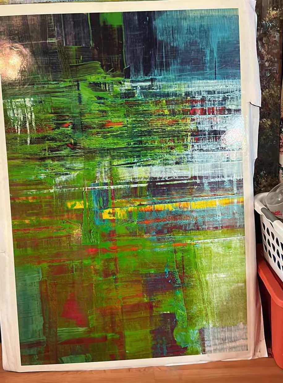 Photo 1 of ABSTRACT POSTER BOARD ARTWORK UNFRAMED 39 1/2” x 57”