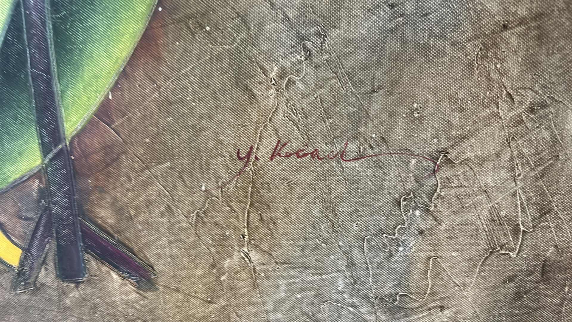 Photo 3 of SIGNED STRETCHED CANVAS, MUSICIANS, UNFRAMED ARTWORK 4’ x 3’