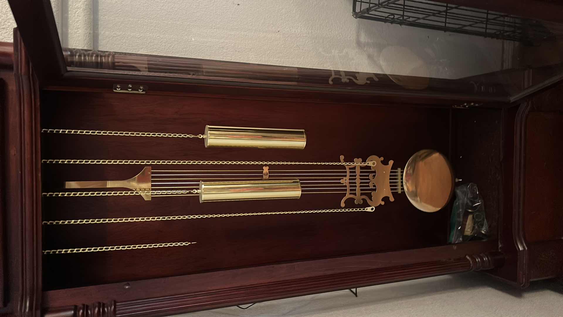 Photo 3 of CHIMING GRANDFATHER CLOCK LAMINATE 21 3/4” x 11 1/2” x 74”