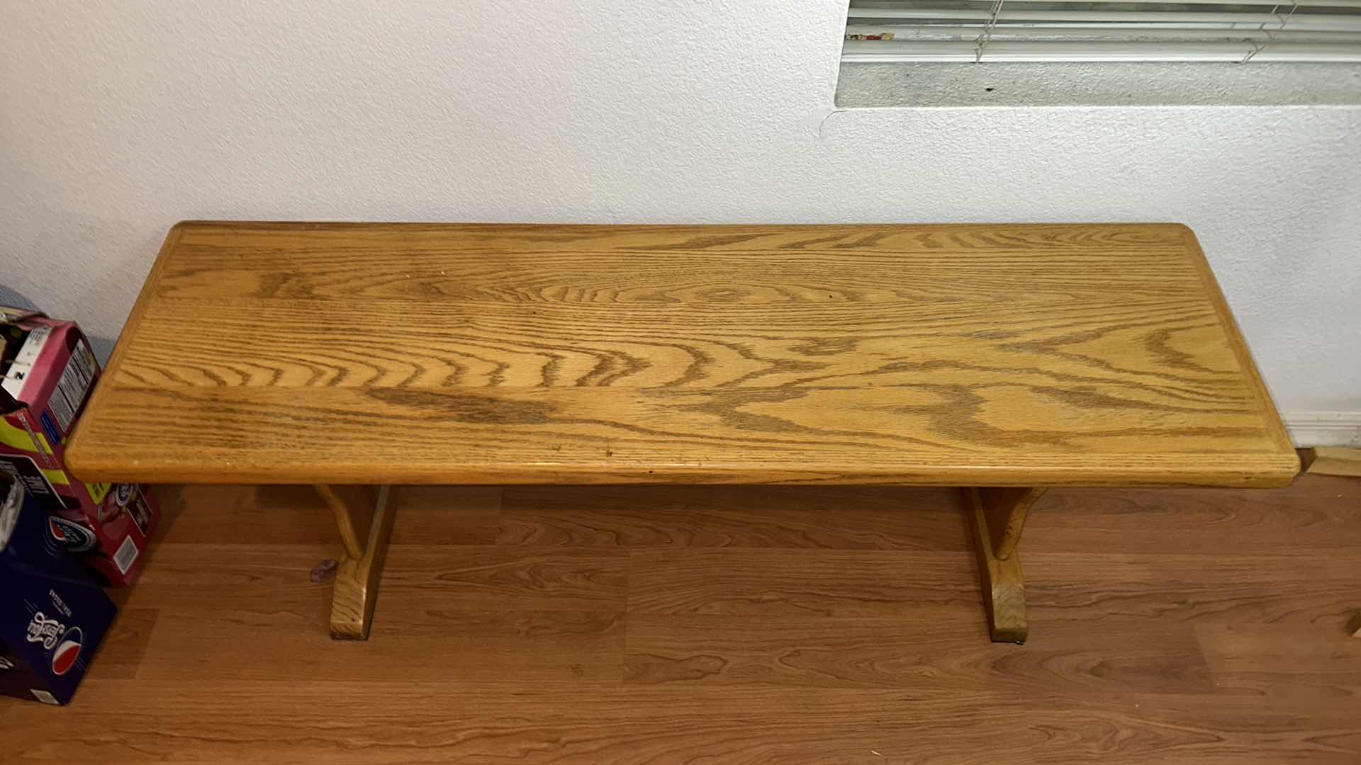 Photo 1 of VINTAGE WOOD BENCH 46“ x 13 1/2“ x 16 1/2”