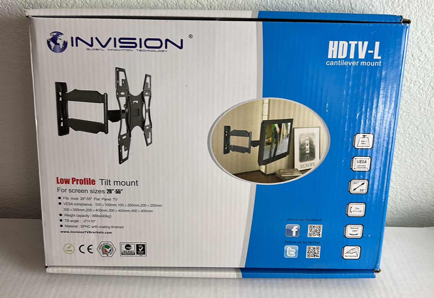 Photo 1 of HDTV- L CANTILEVER MOUNT AND UNIVERSAL DVD WALL MOUNT