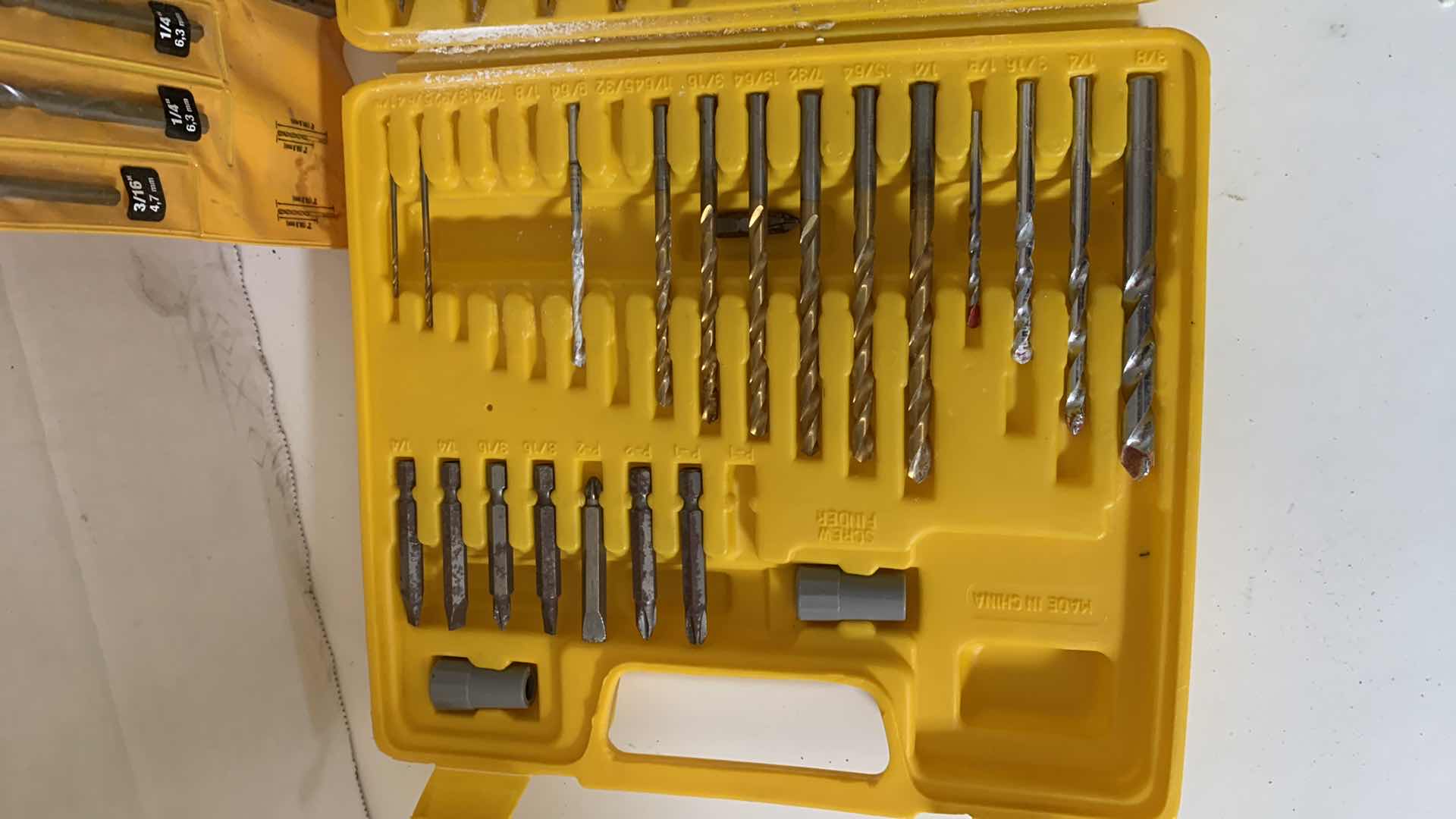 Photo 1 of DEWALT DRILL BITS AND OTHER BITS AND NETAL BRUSHES