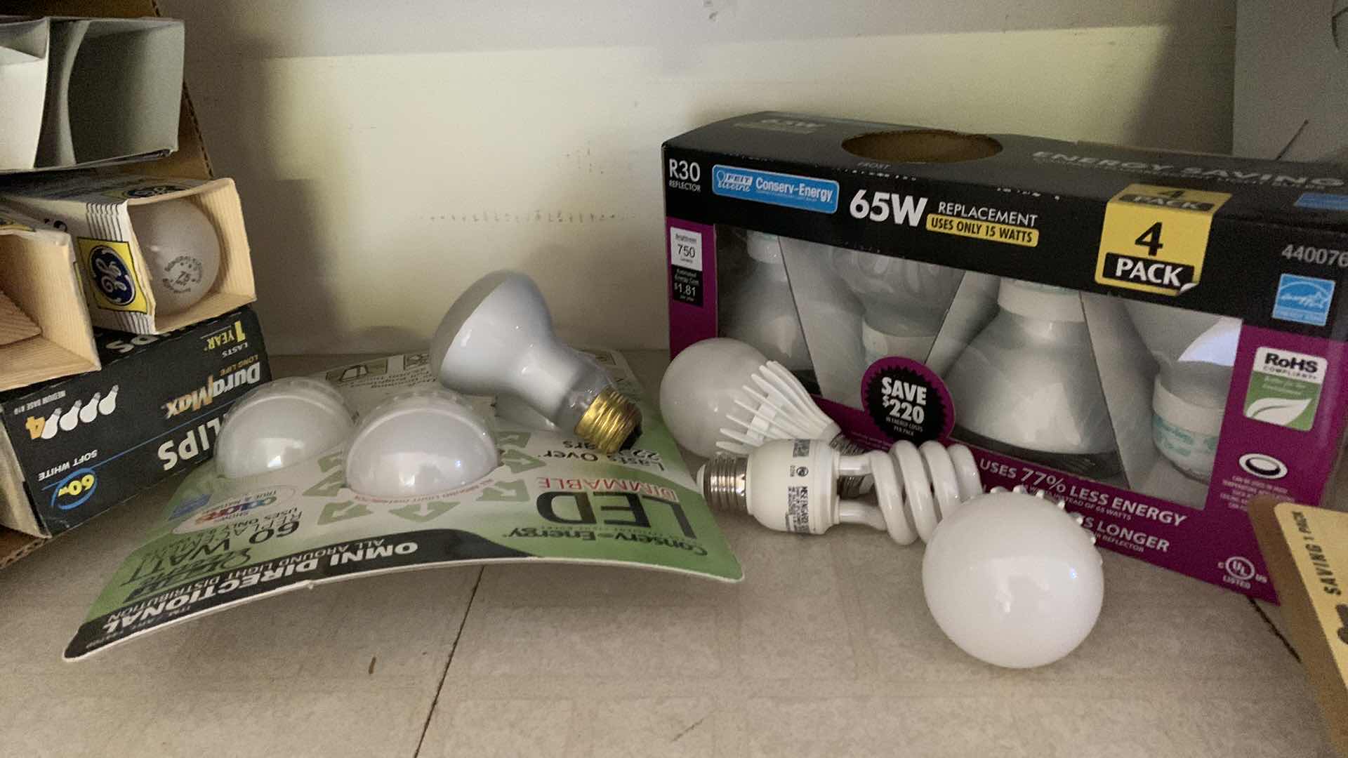Photo 1 of ASSORTED LIGHT BULBS