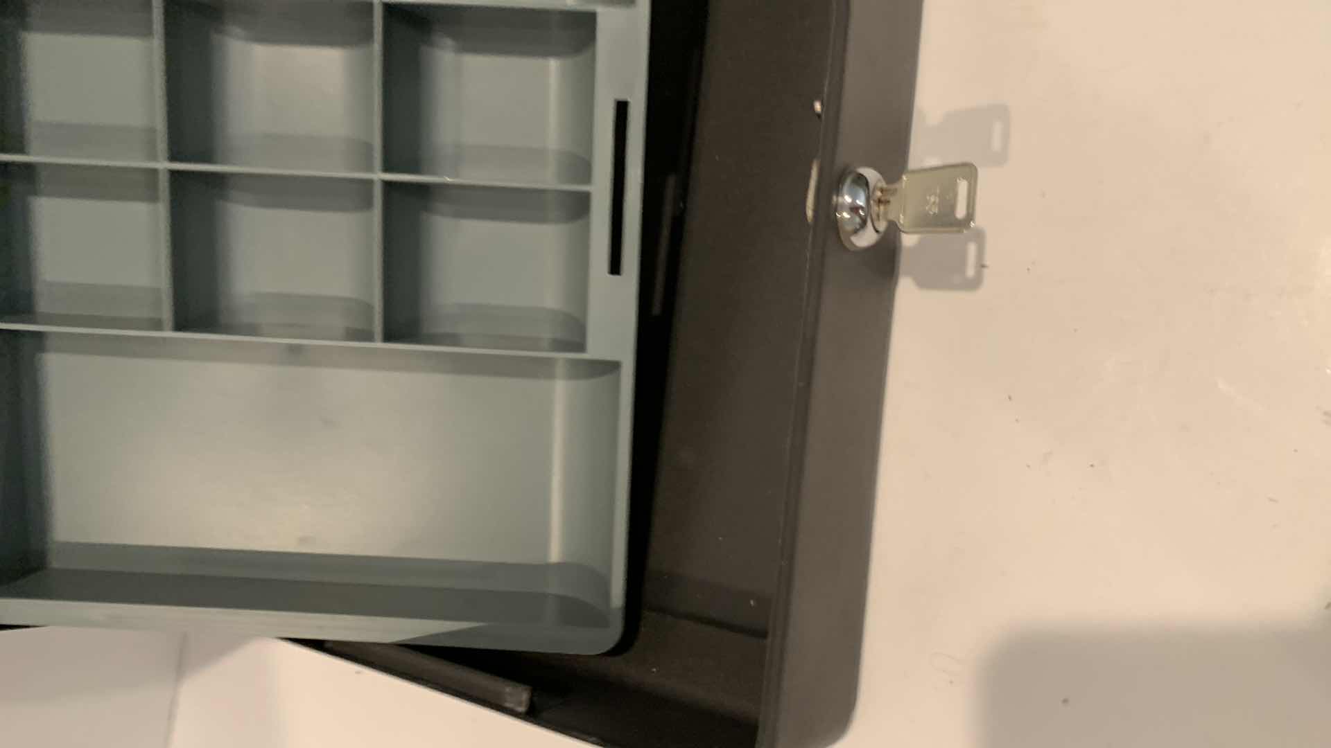 Photo 1 of MASTER LOCK CASH BOX WITH KEY 12” X 10” H 4”