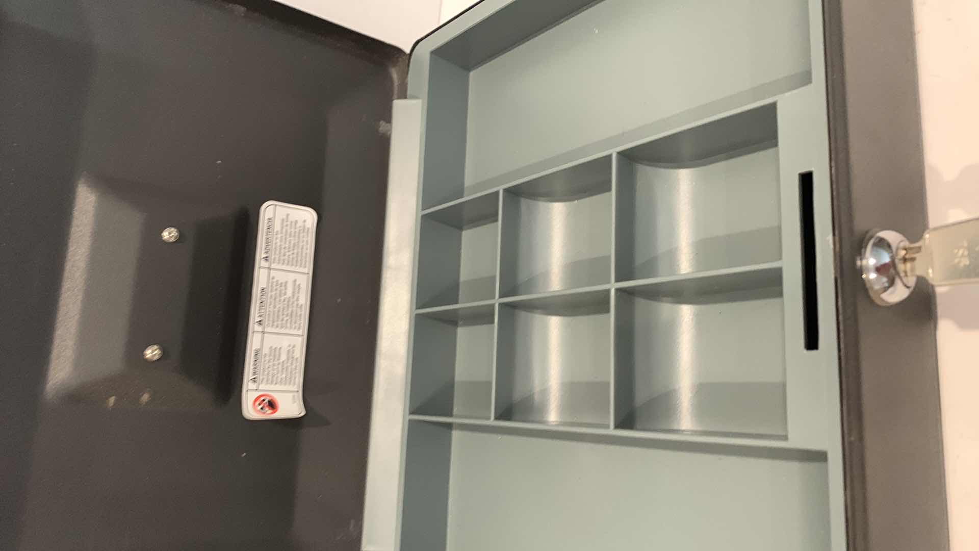 Photo 1 of MASTER LOCK CASH BOX WITH KEY 12” X 10” H 4”