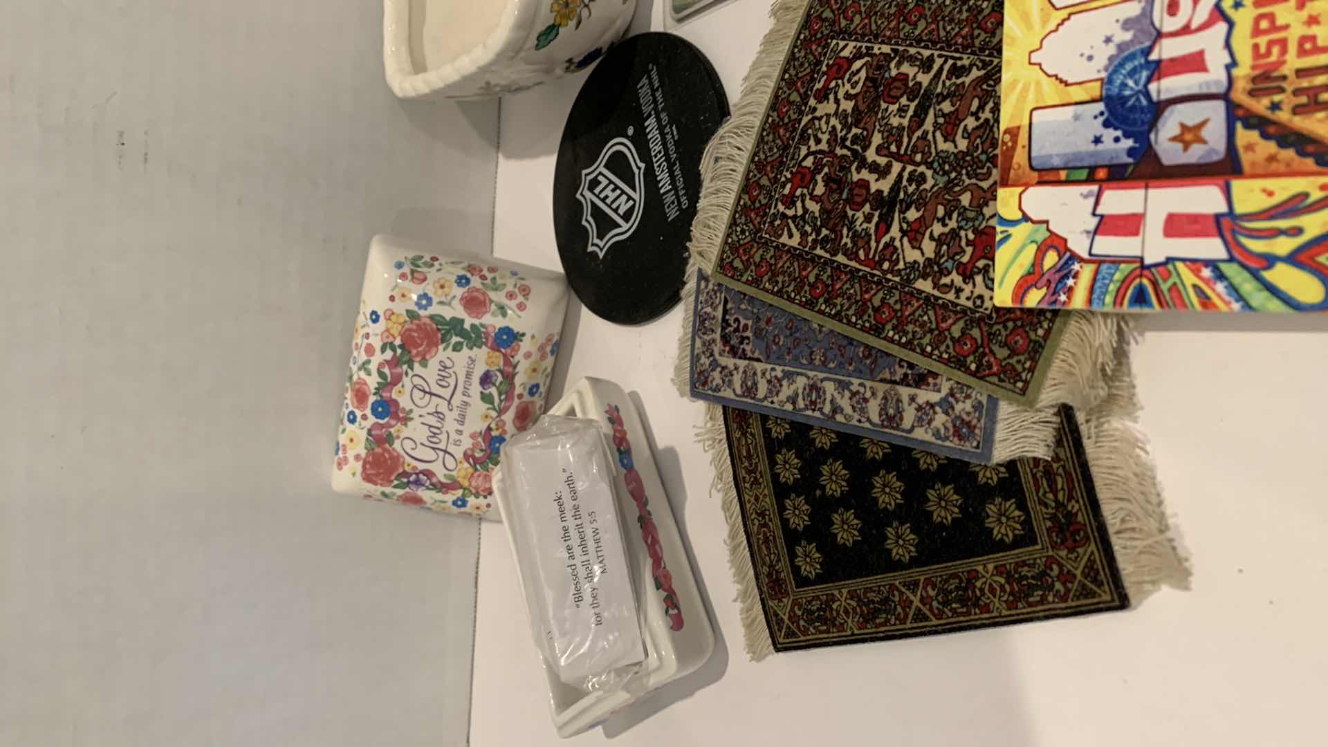 Photo 1 of ASSORTED COASTERS AND HOME WARE