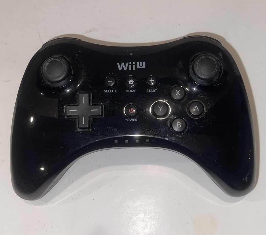 Photo 1 of NINTENDO WII U DELUXE 32GB BLACK CONSOLE WITH CONTROLLER AND POWER SUPPLY