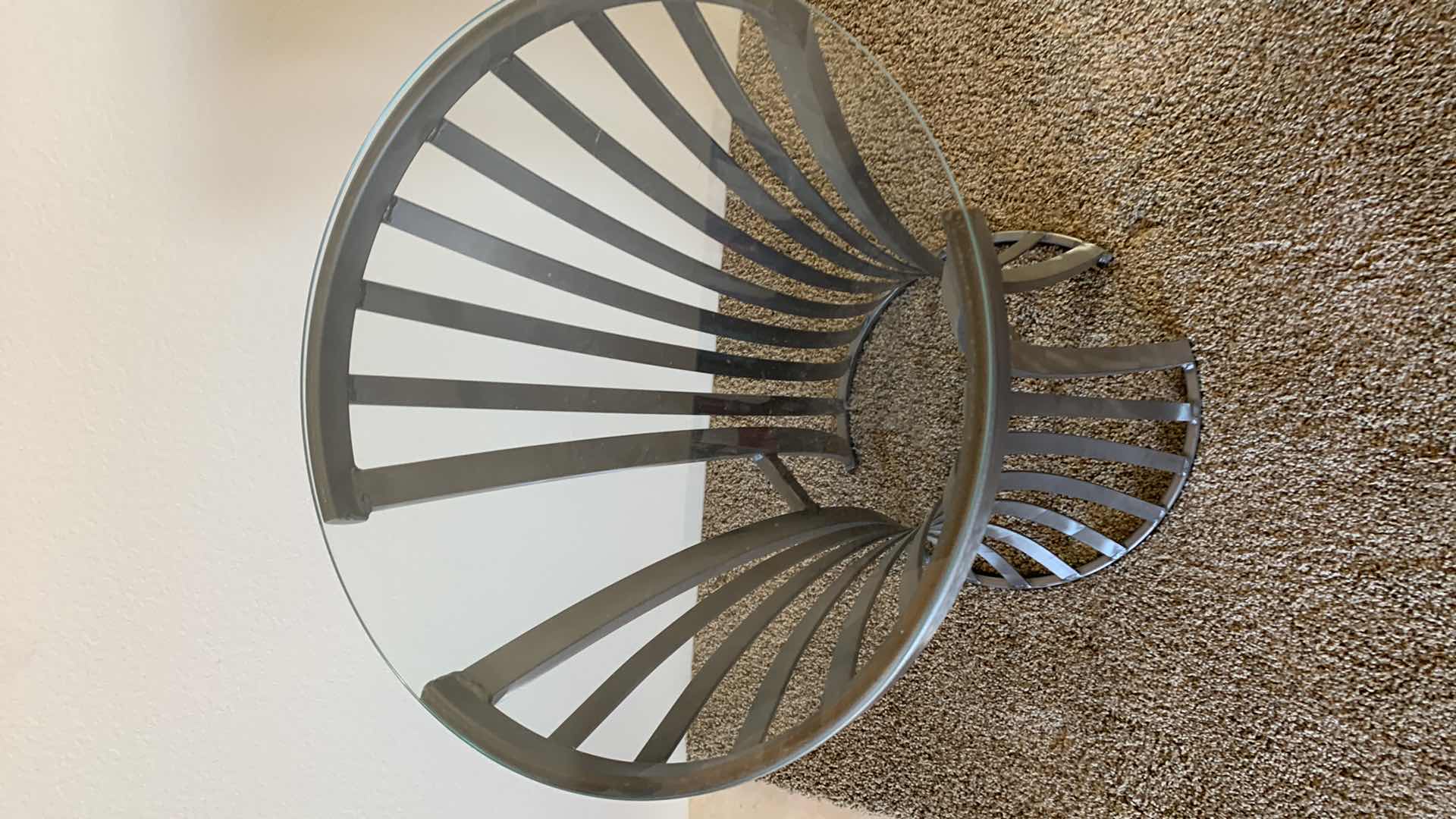 Photo 1 of CHROME W GLASS TOP ACCENT TABLE 16” X 33”