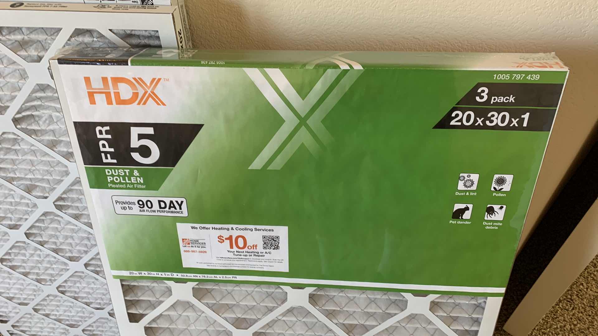 Photo 1 of 6-NEW AIR CONDITIONER FILTERS 20” X 30” X 1”