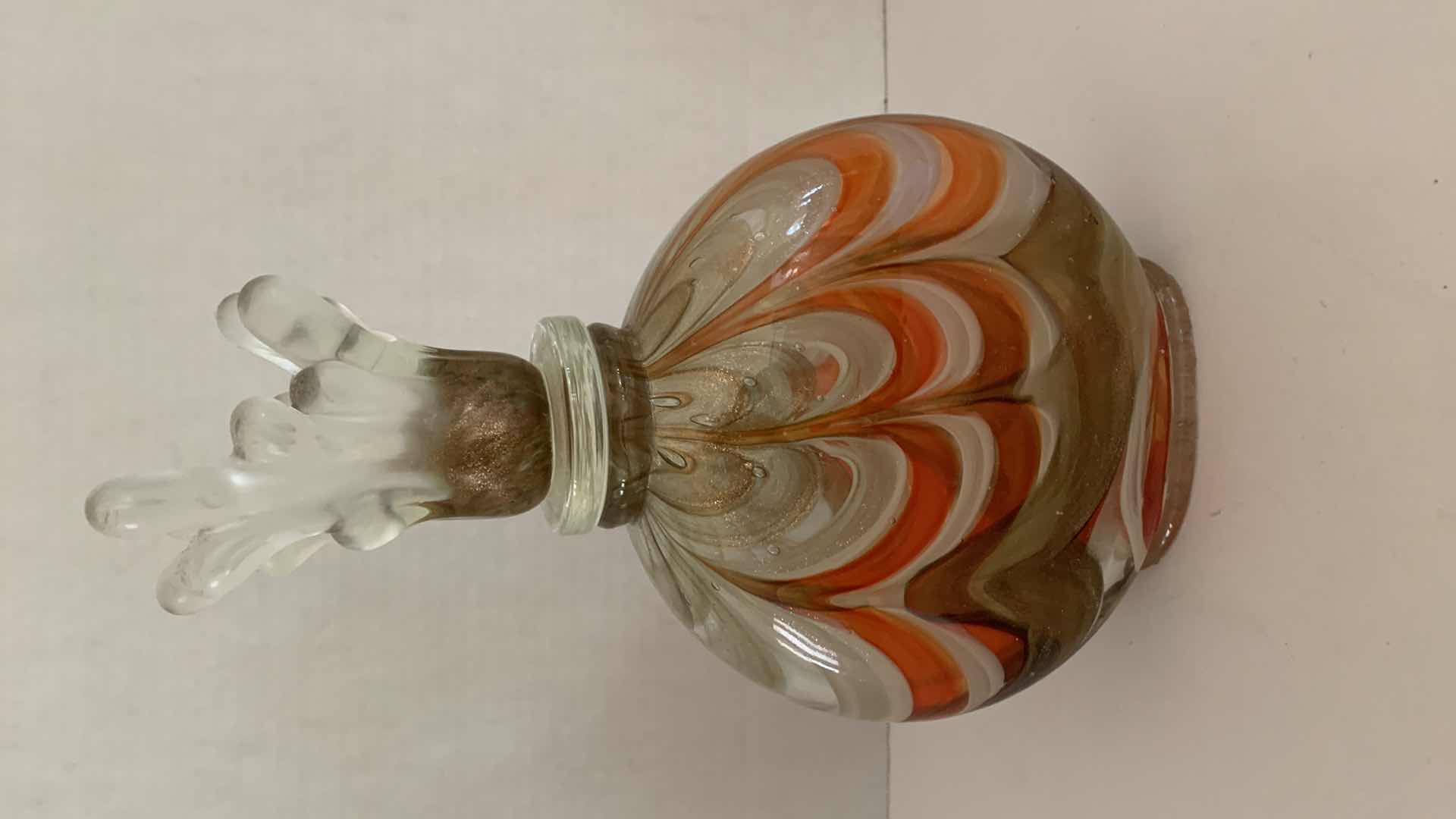Photo 1 of DALE TIFFANY “FIRE DANCE” DECORATIVE PERFUME BOTTLE 12” TALL