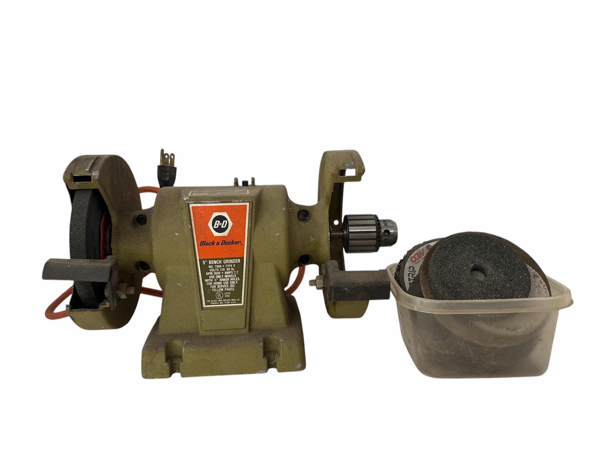 Photo 1 of BLACK&DECKER 5” BENCH GRINDER WITH CHORD