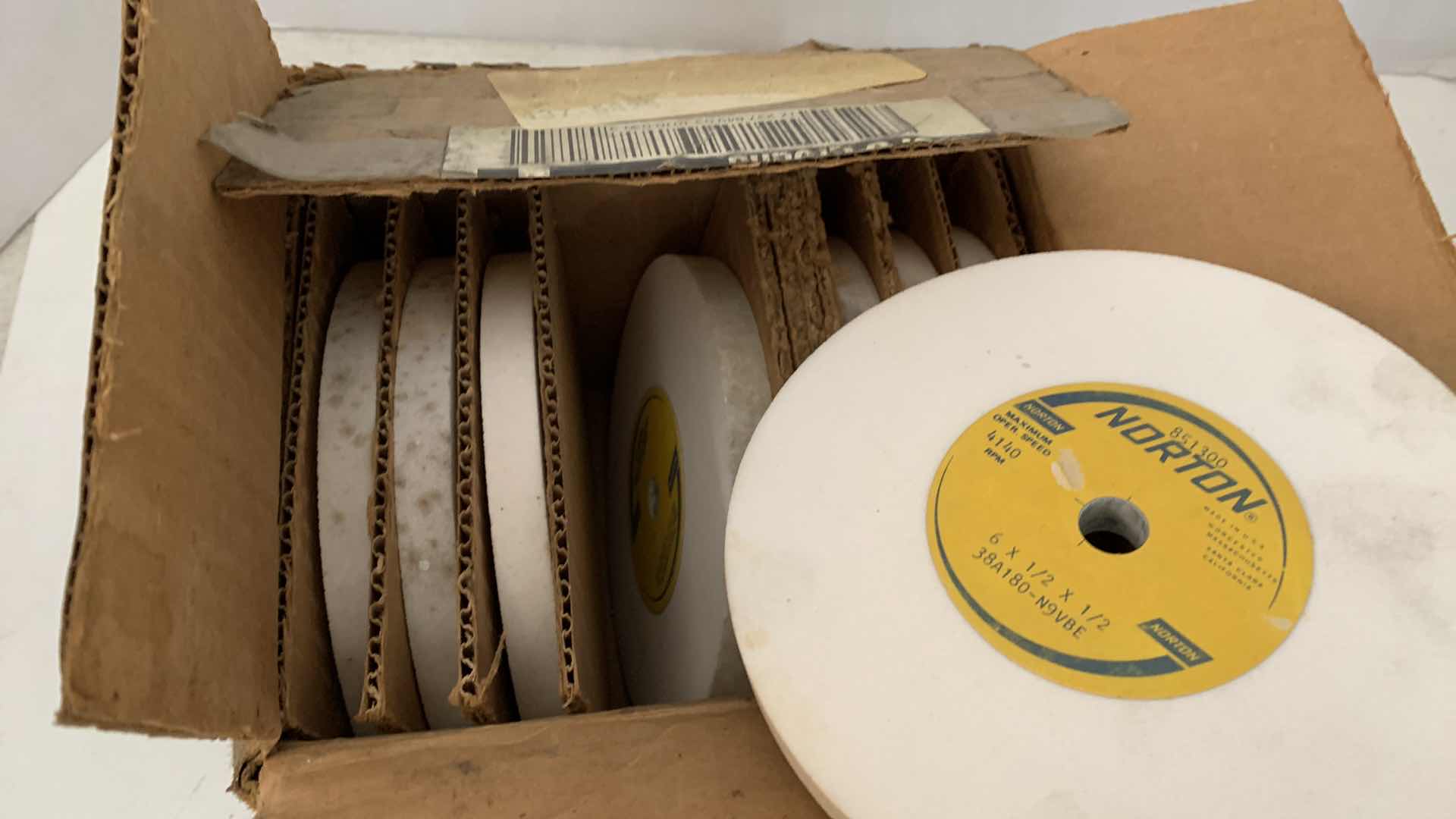 Photo 1 of BOX OF GRINDING WHEELS