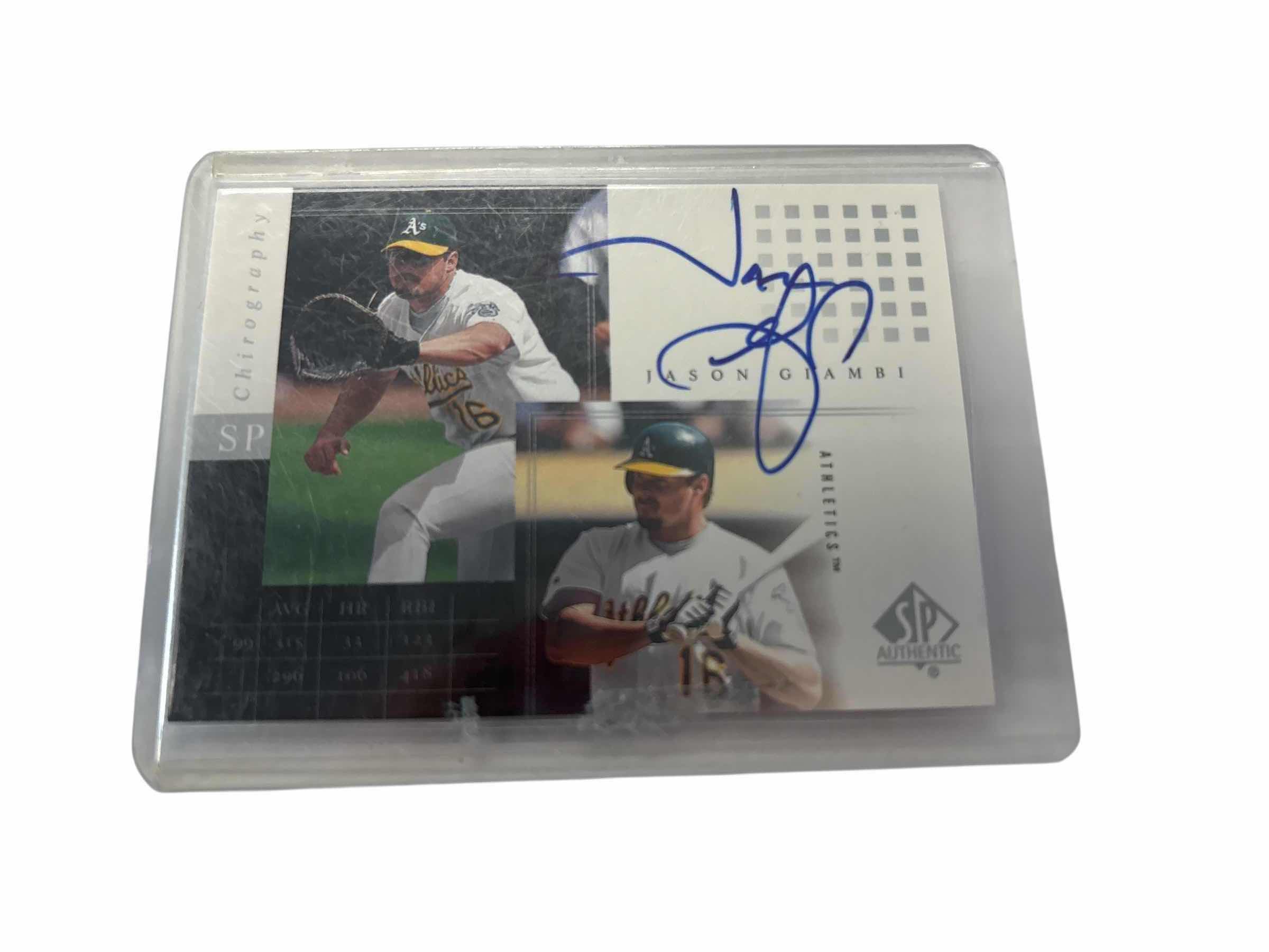 Photo 1 of 1998 JASON GIAMBI SP AUTOGRAPHED UPPER DECK 2000 CHIROGRAPHY