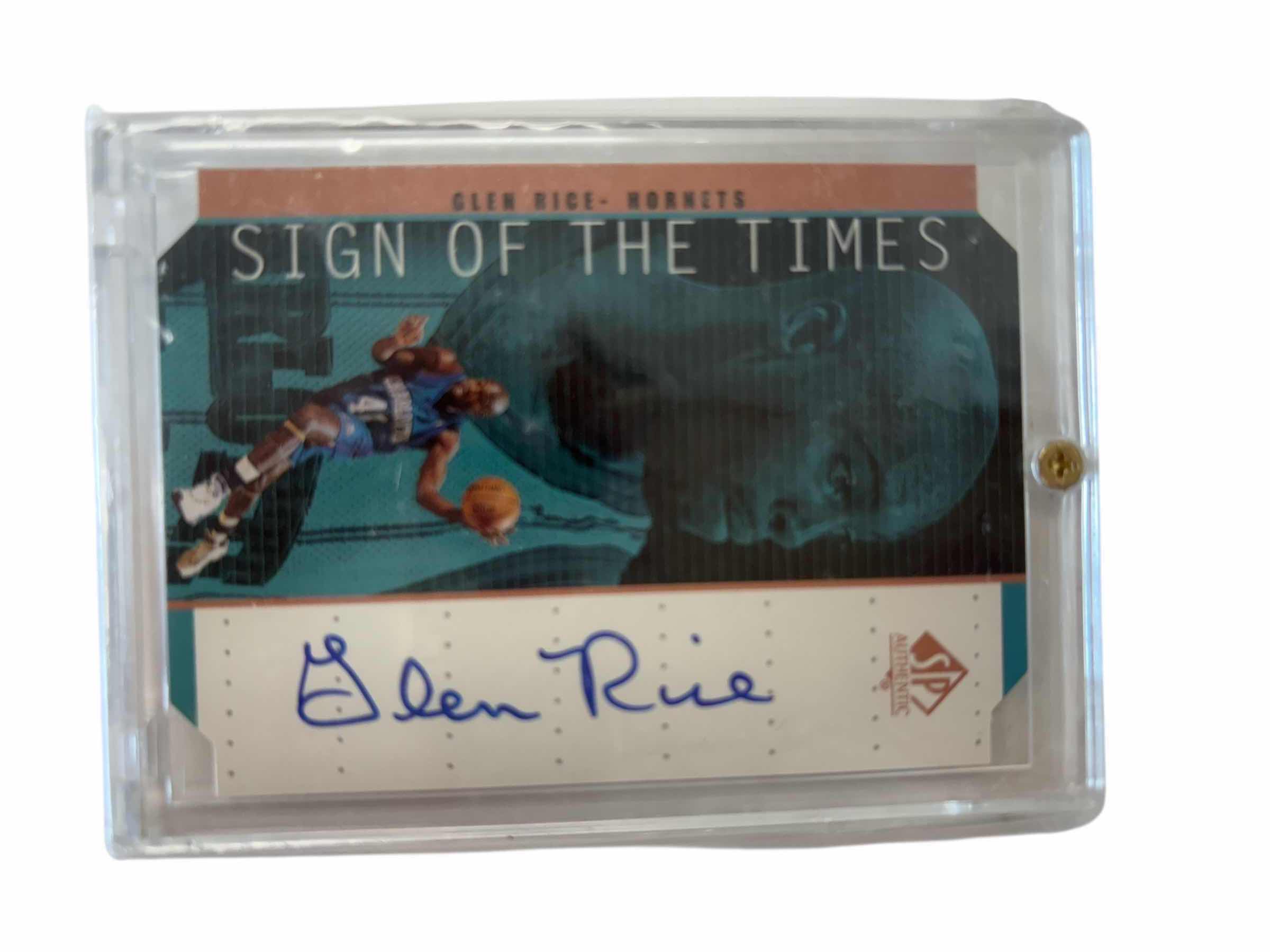 Photo 1 of 1999 GLEN RICE SP SIGN OF THE TOMES AUTOGRAPHED CARD
