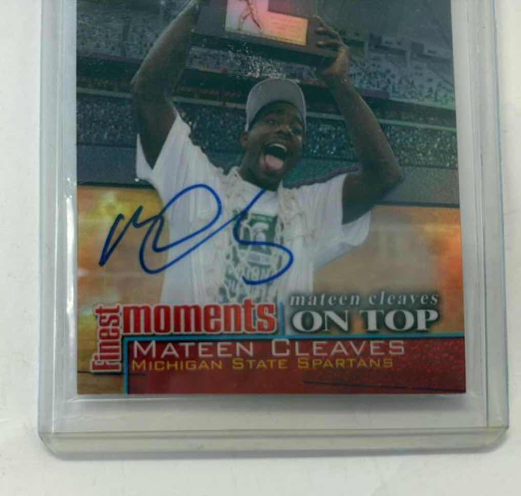 Photo 1 of 2000 MATEEN CLEAVES FINEST NCAA NATIONAL CHAMPS AUTOGRAPH REFRACTOR MSU
