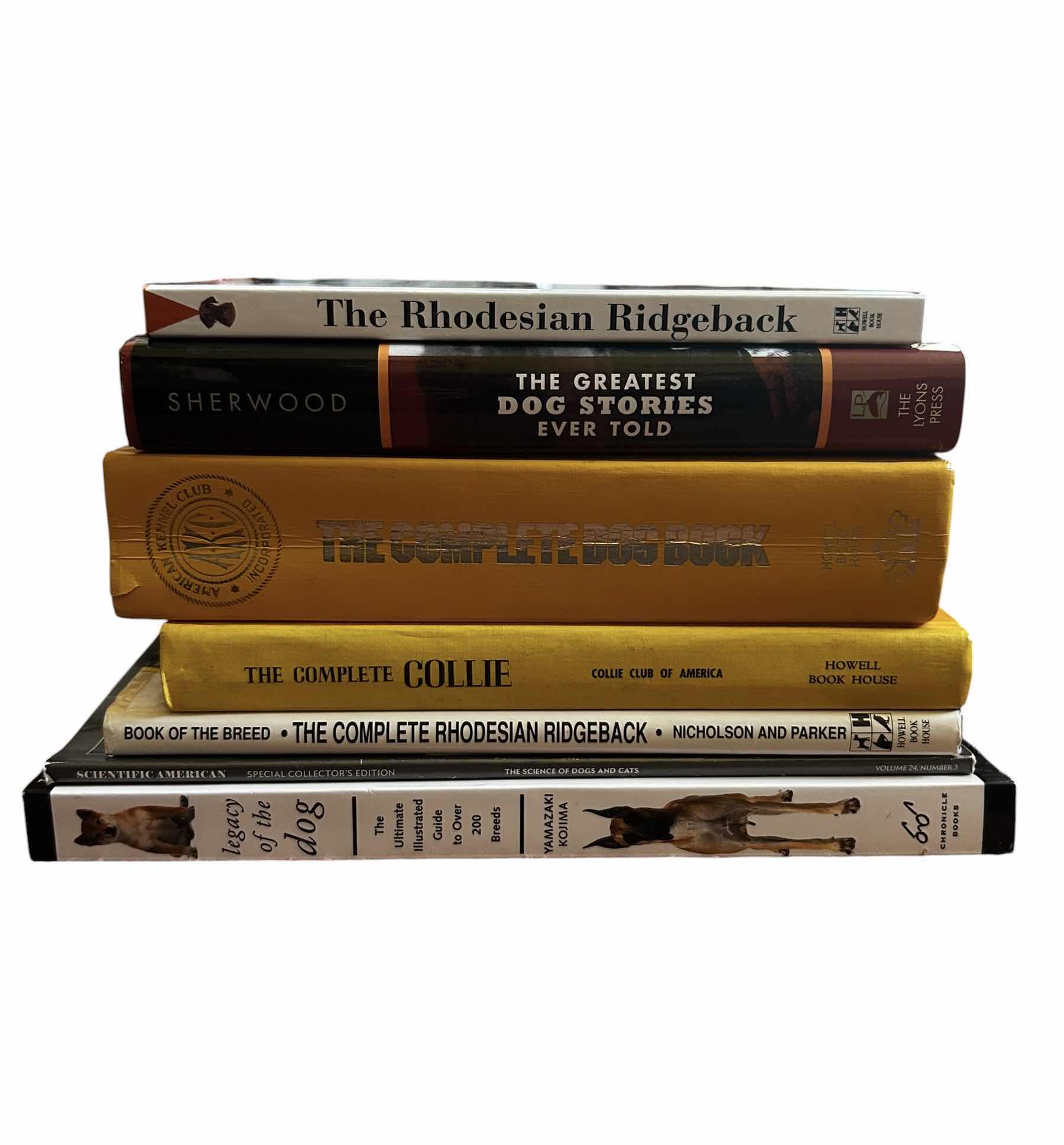 Photo 1 of STACK (7) CONTAINS VOLUMES FOCUSED ON SPECIFIC DOG BREEDS AND CANINE LITERATURE