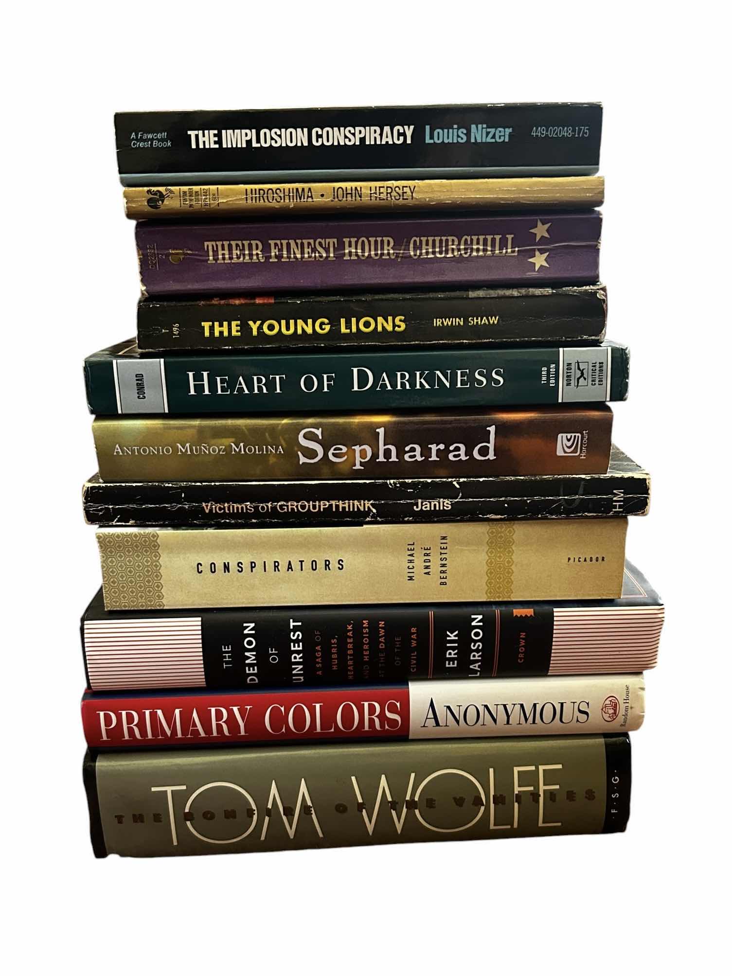 Photo 1 of STACK (11) OF DIVERSE OF CLASSIC AND NON FICTION POLITICAL NOVELS